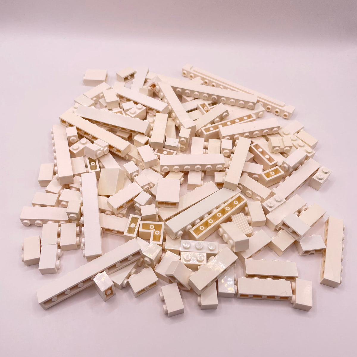 LEGO Bricks 1x Wide, White, Approx. 190g