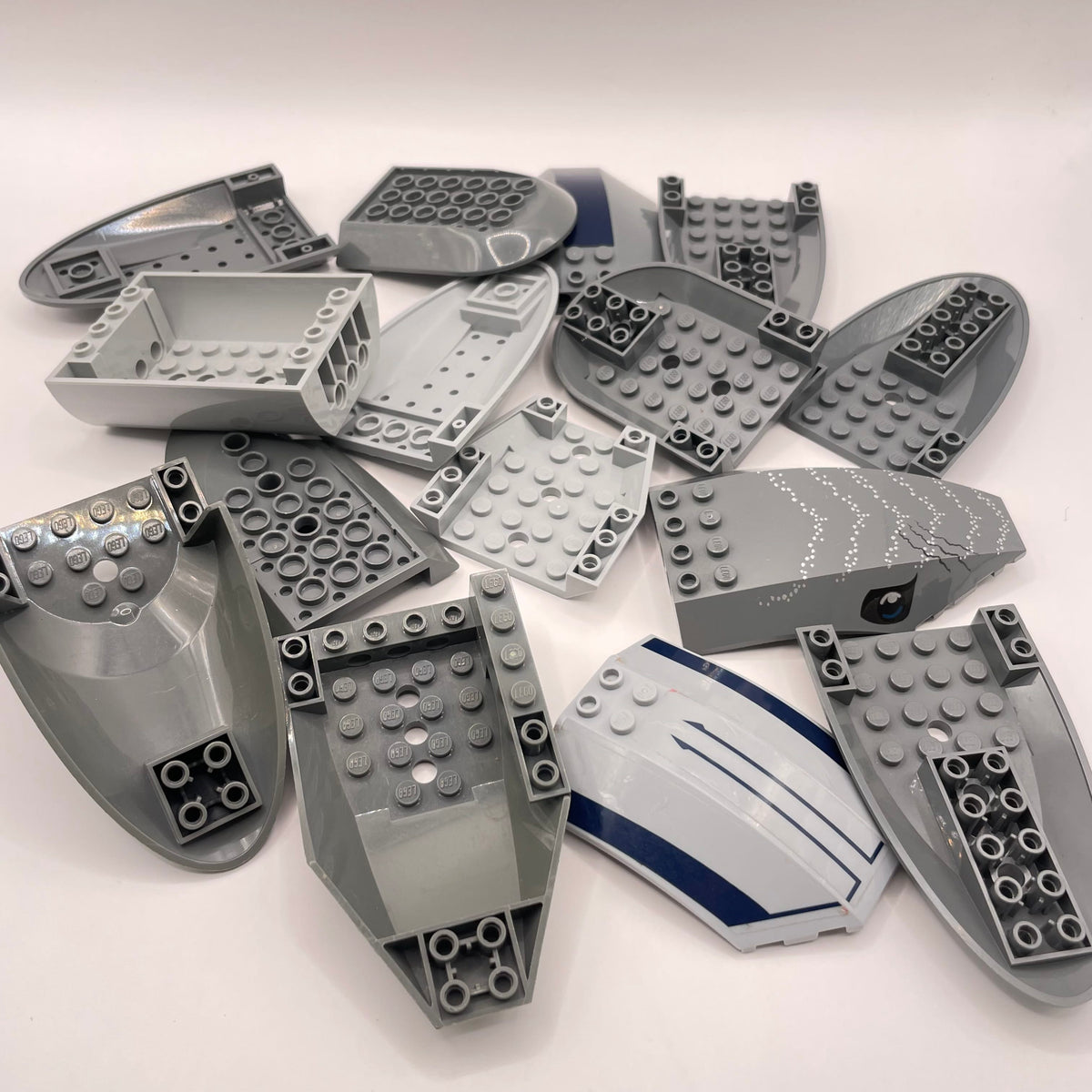 LEGO Mixed, Vehicle Pieces, Grey, Wide, Approx. 120g
