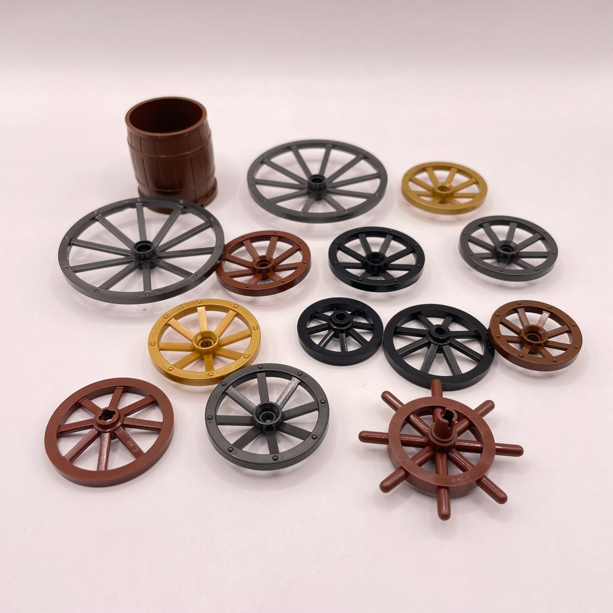 LEGO Pirate, Wheels, and Barrel, 14 Pieces