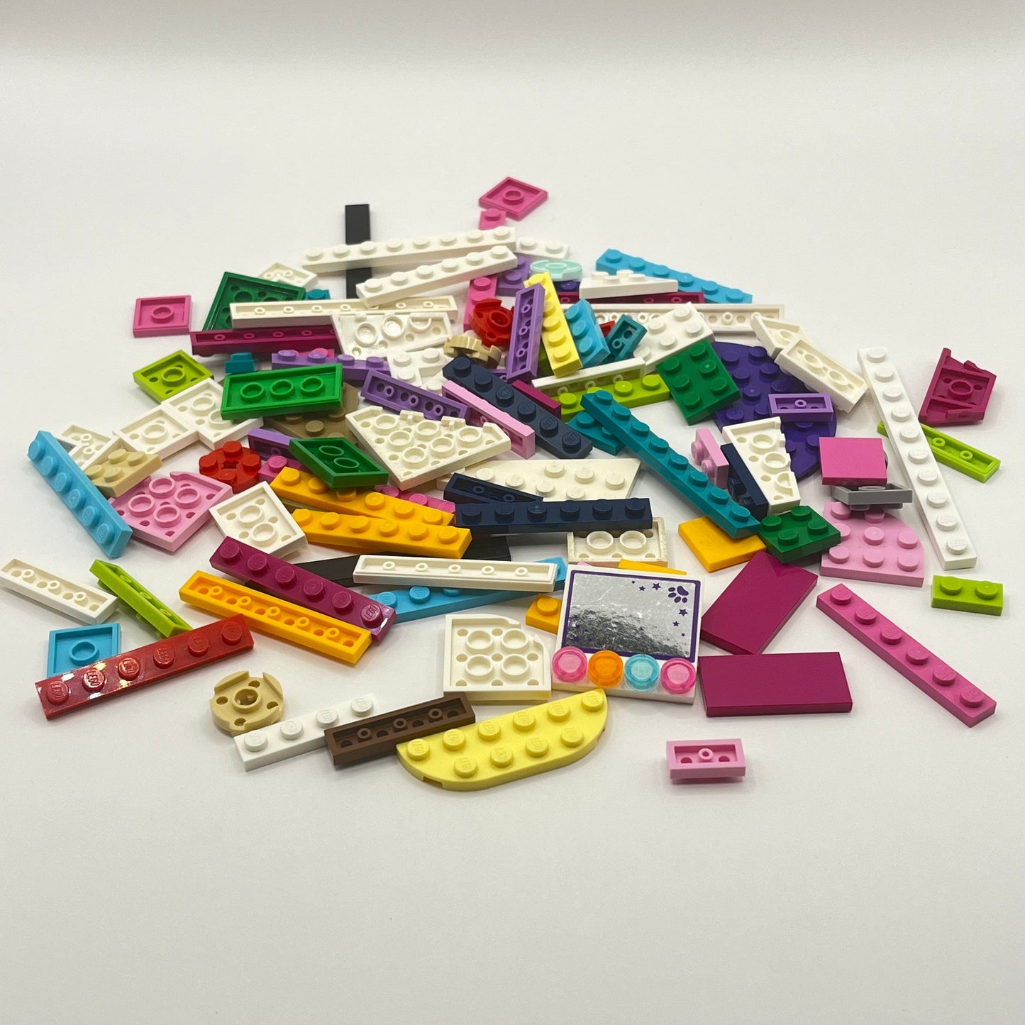 LEGO Plates and Tiles, Mixed Colours, Small Size, Mixed Bag, Approx. 80g