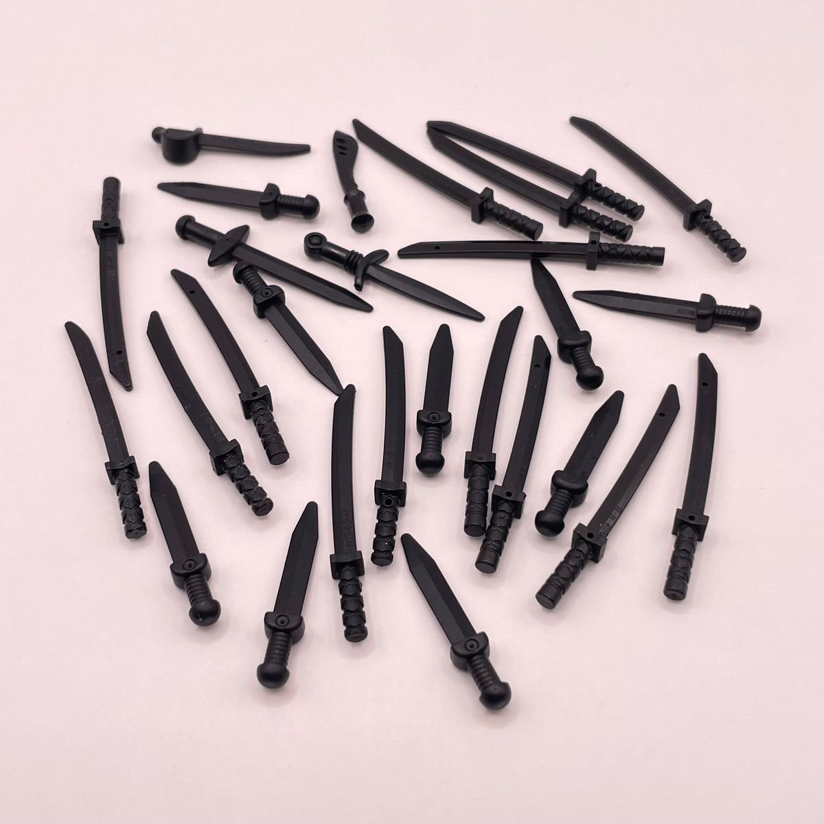 LEGO Black, Swords, Castle, Minifigure, 25 Pieces