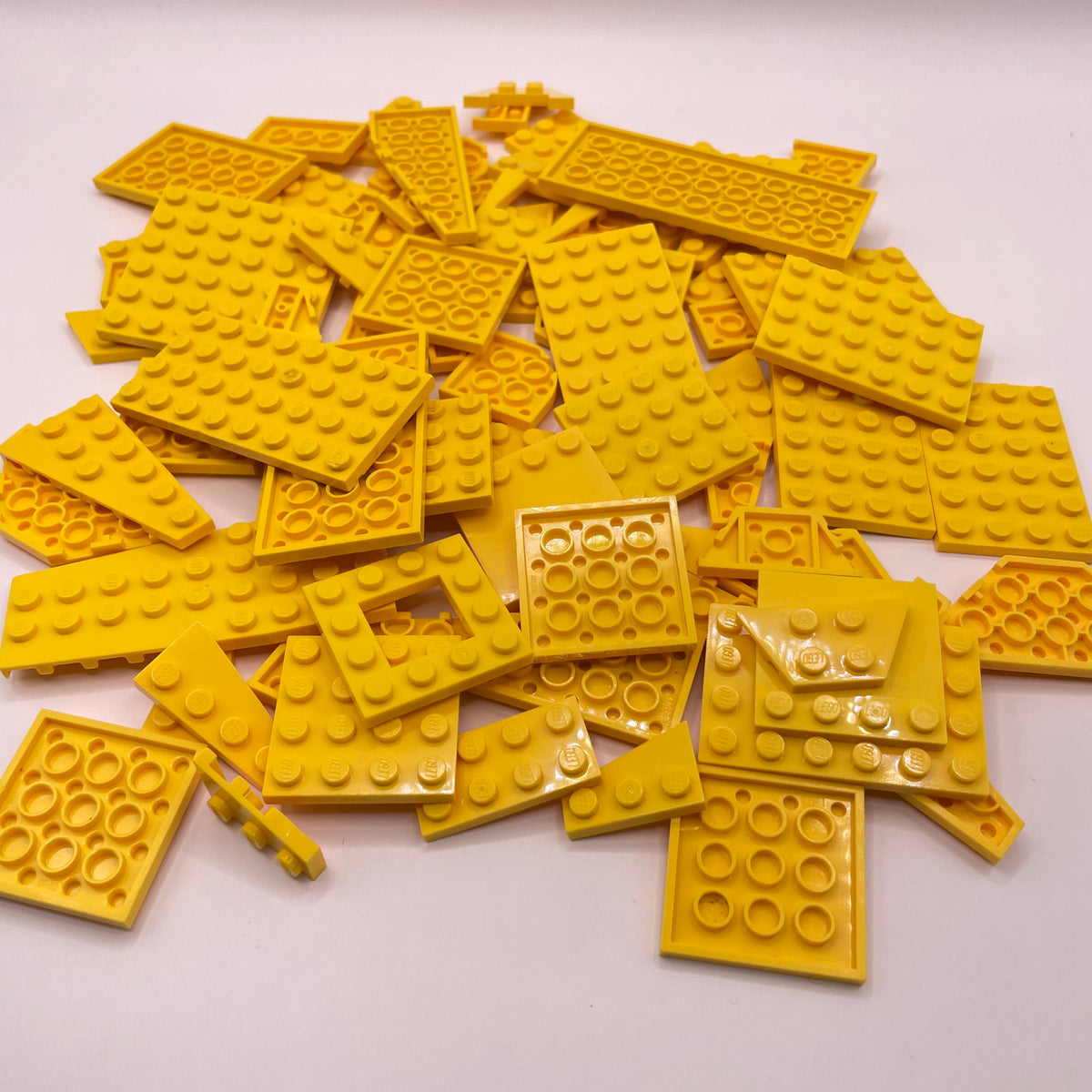 LEGO Yellow, Medium Plates, and Wings, Approx. 130g