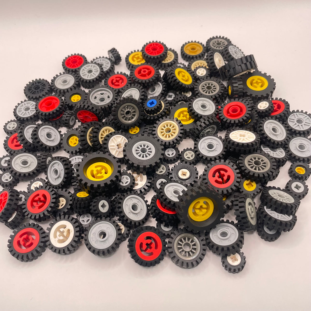LEGO Vintage Wheels, Mixed Colours, Approx. 250g
