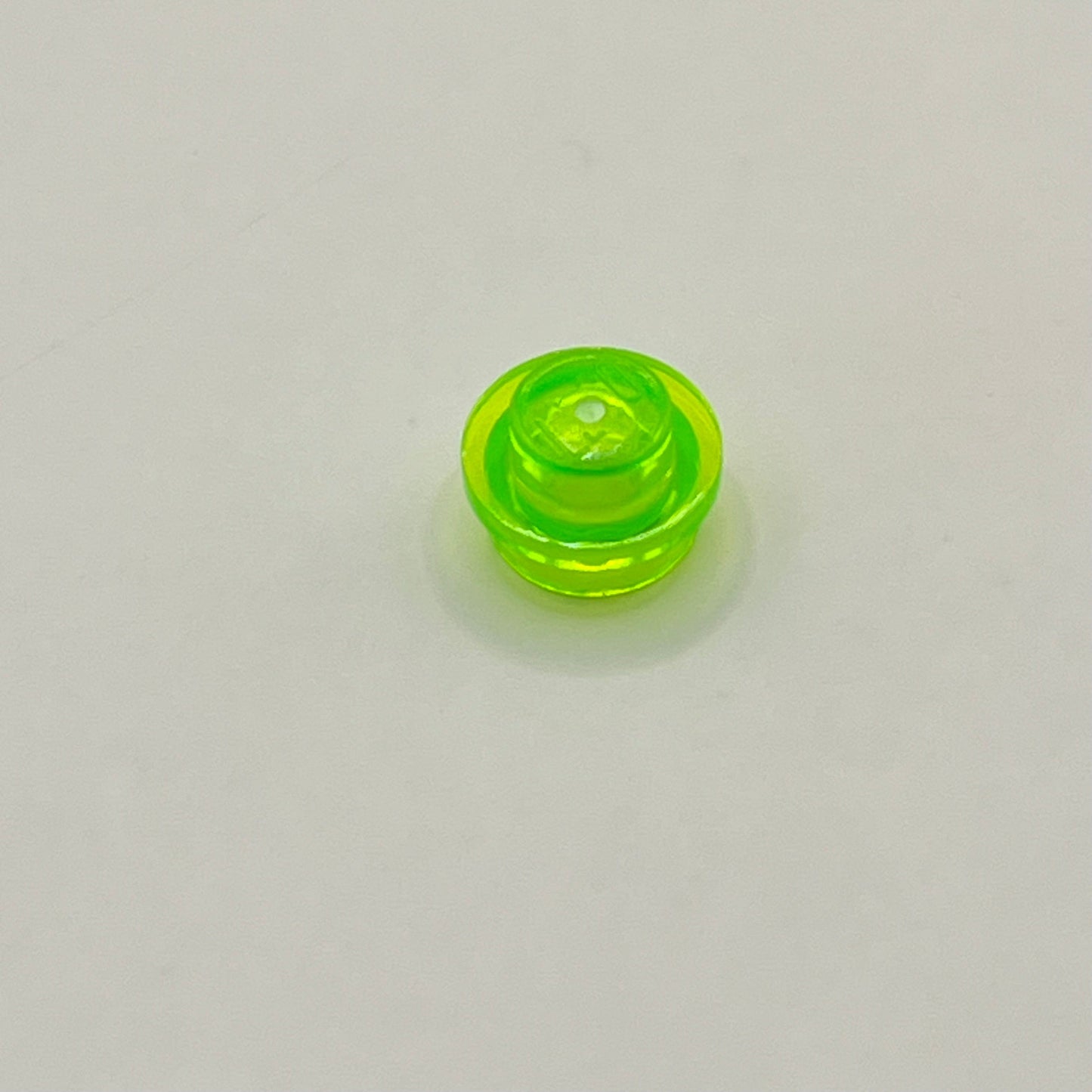LEGO 1x1 Round Trans-Neon Green, Plate Transparent (100 Pieces)