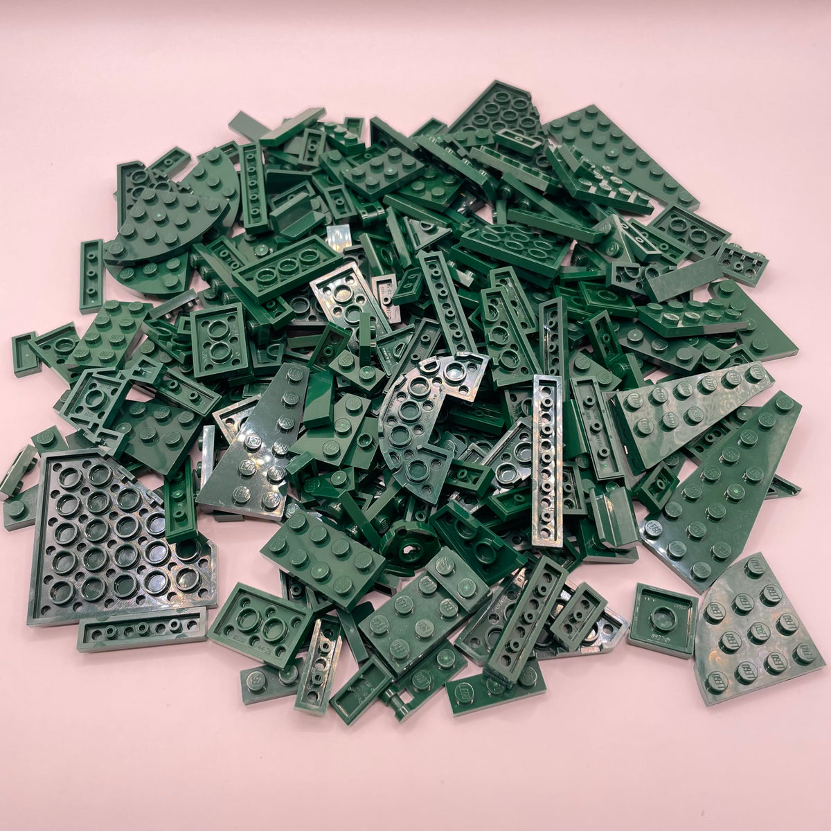 LEGO Dark Green, Plates and Tiles, Approx. 160g