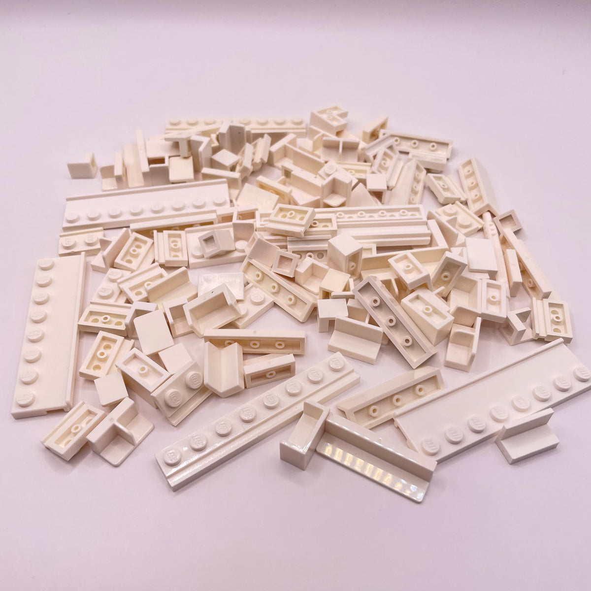 LEGO White, Rails and Panels, Approx. 70g