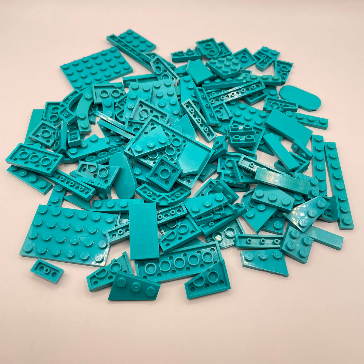 LEGO Dark Turquoise, Plates and Tiles, Approx. 100g