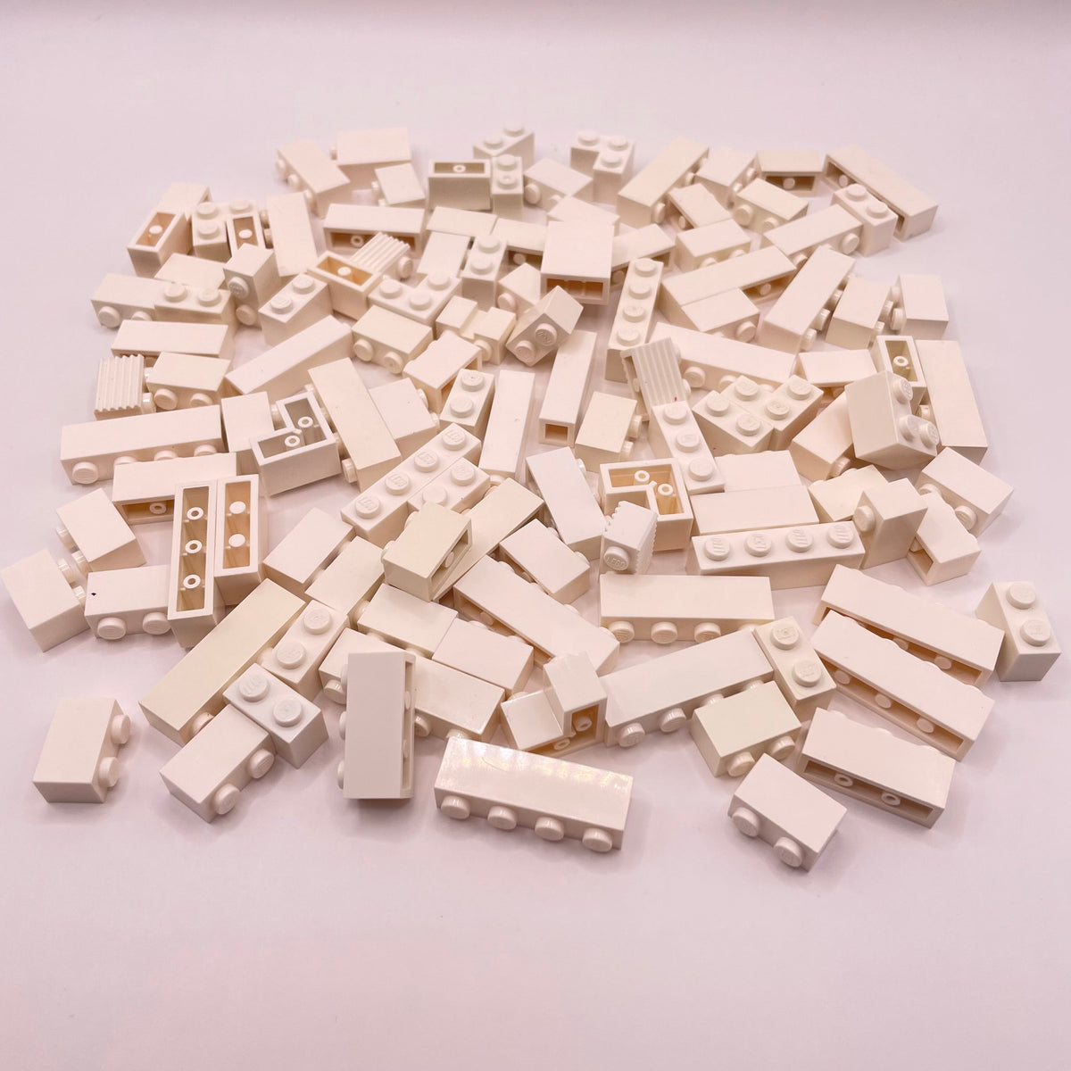 LEGO Bricks 1x Short, White, Approx. 120g