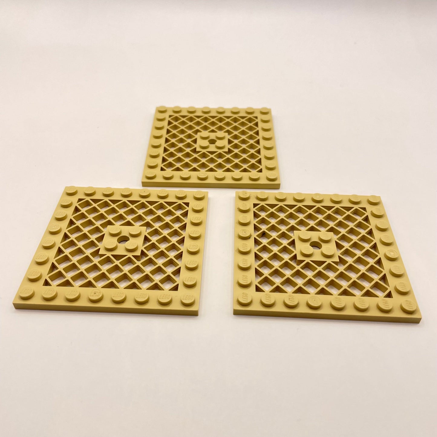 LEGO Plates 8x8 Grill, Tan, 3 Pieces, From Jabba's Sail Barge