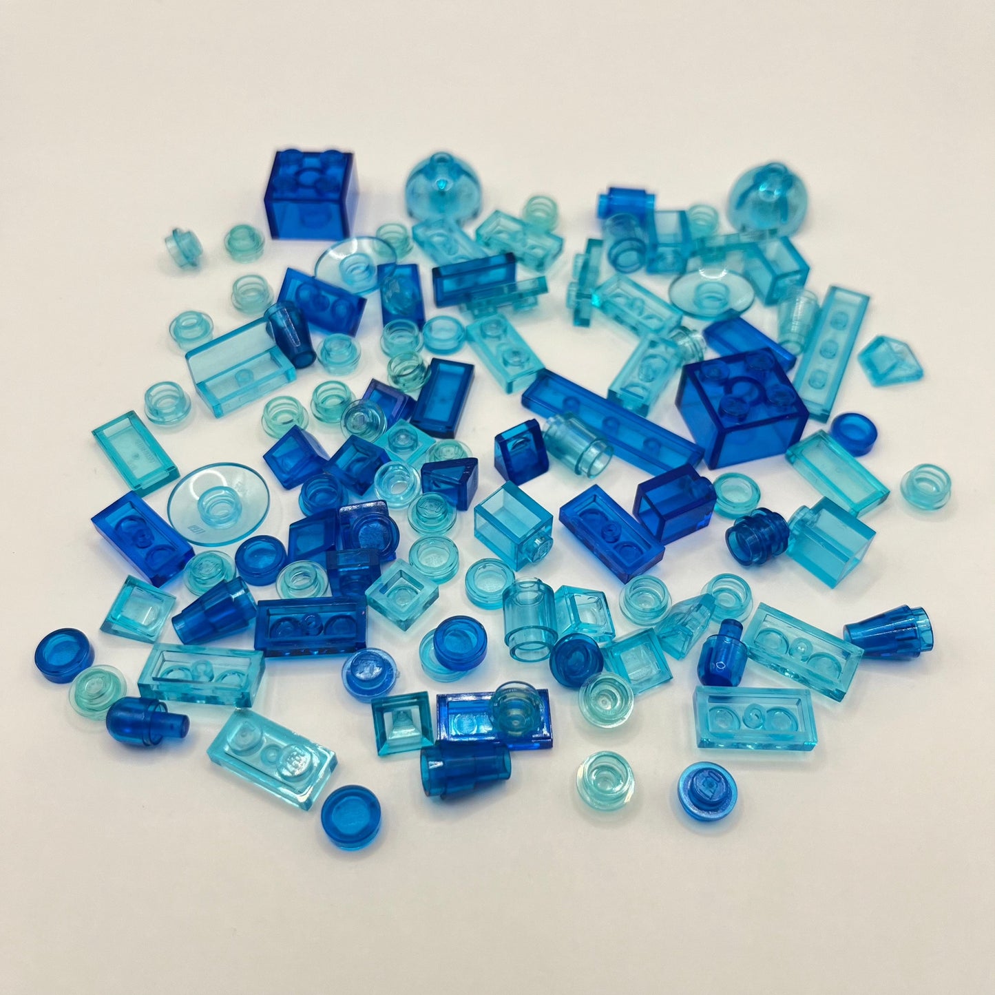 LEGO Transparent Blue, Mixed Pieces (100 Pieces)