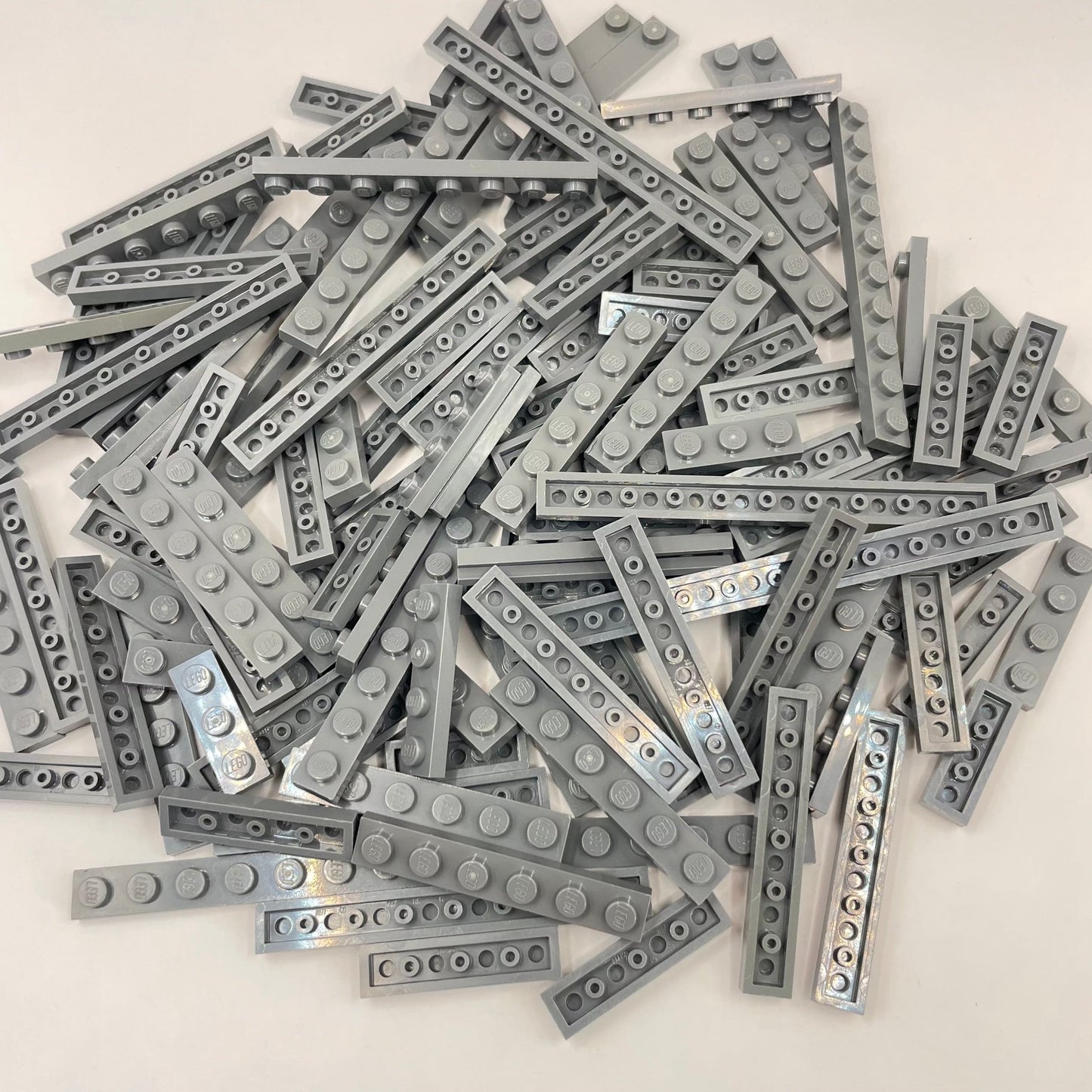 LEGO Plates 1x Wide, Dark Bluish Grey, Approx. 105g