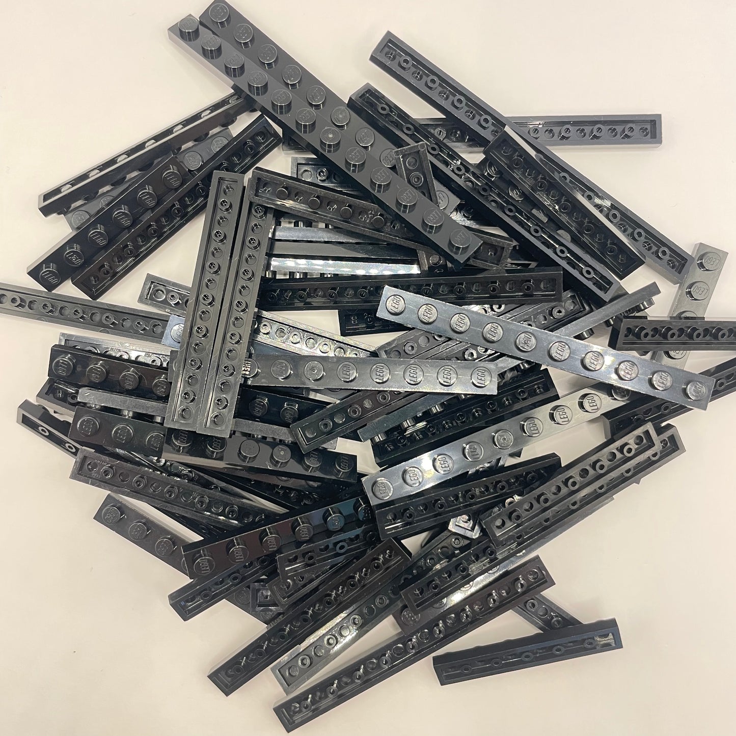 LEGO Black, 1x Plates, Approx. 80g