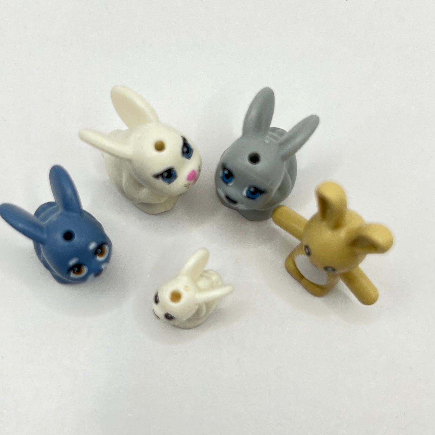LEGO Rabbits, Mixed Colours and Sizes, 5 Pieces