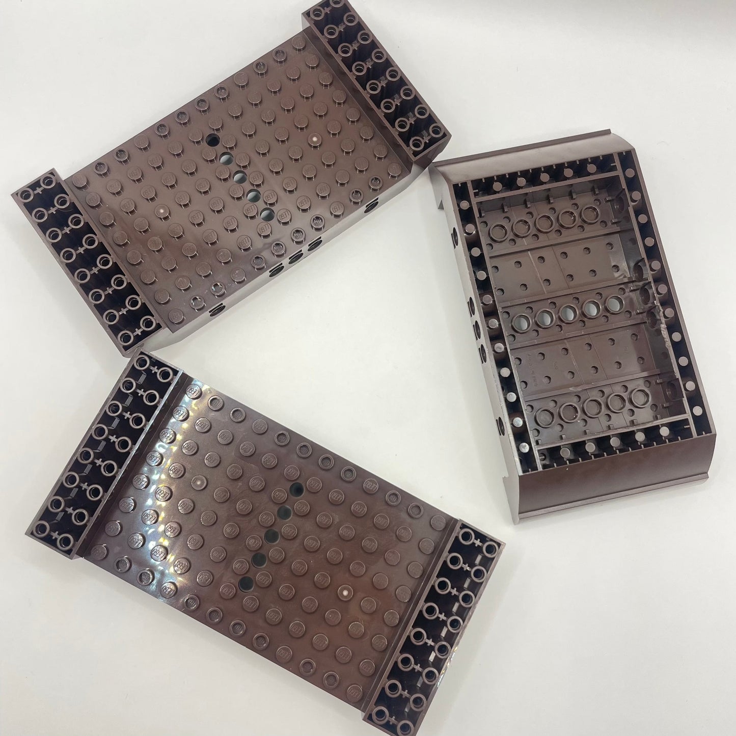 LEGO Boat Hull Large Middle Brick, Dark Brown, 3 Pieces