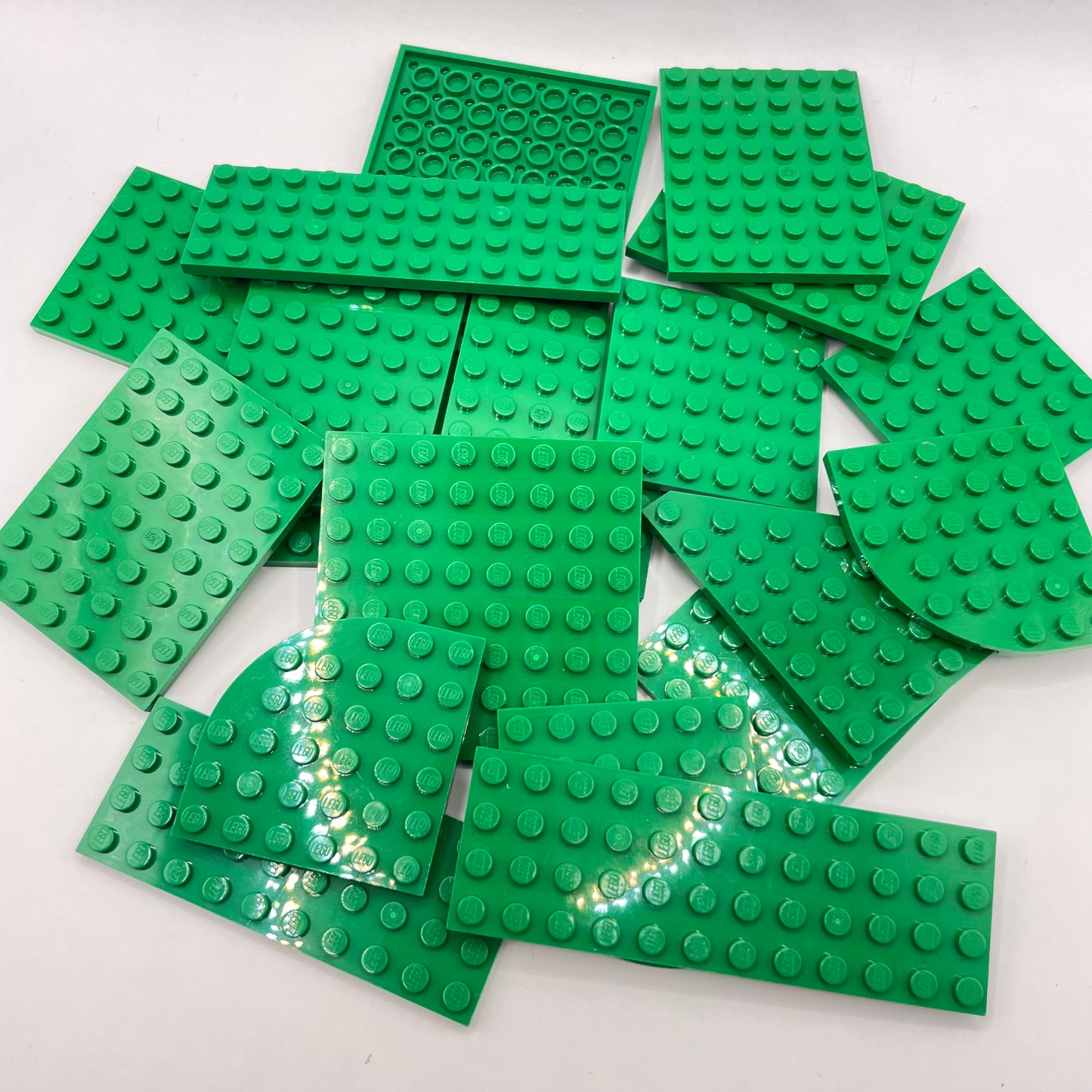 LEGO Large Plates, Green, Approx. 110g