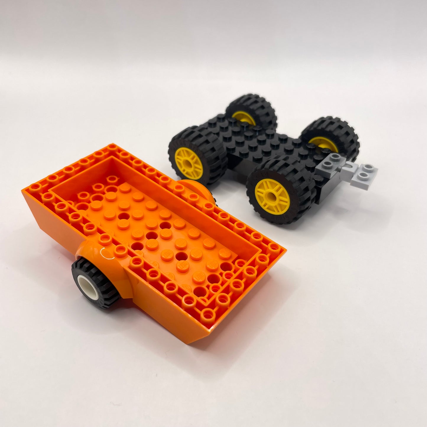 LEGO Vehicle and Trailer Base, Black and Orange, 2 Pieces