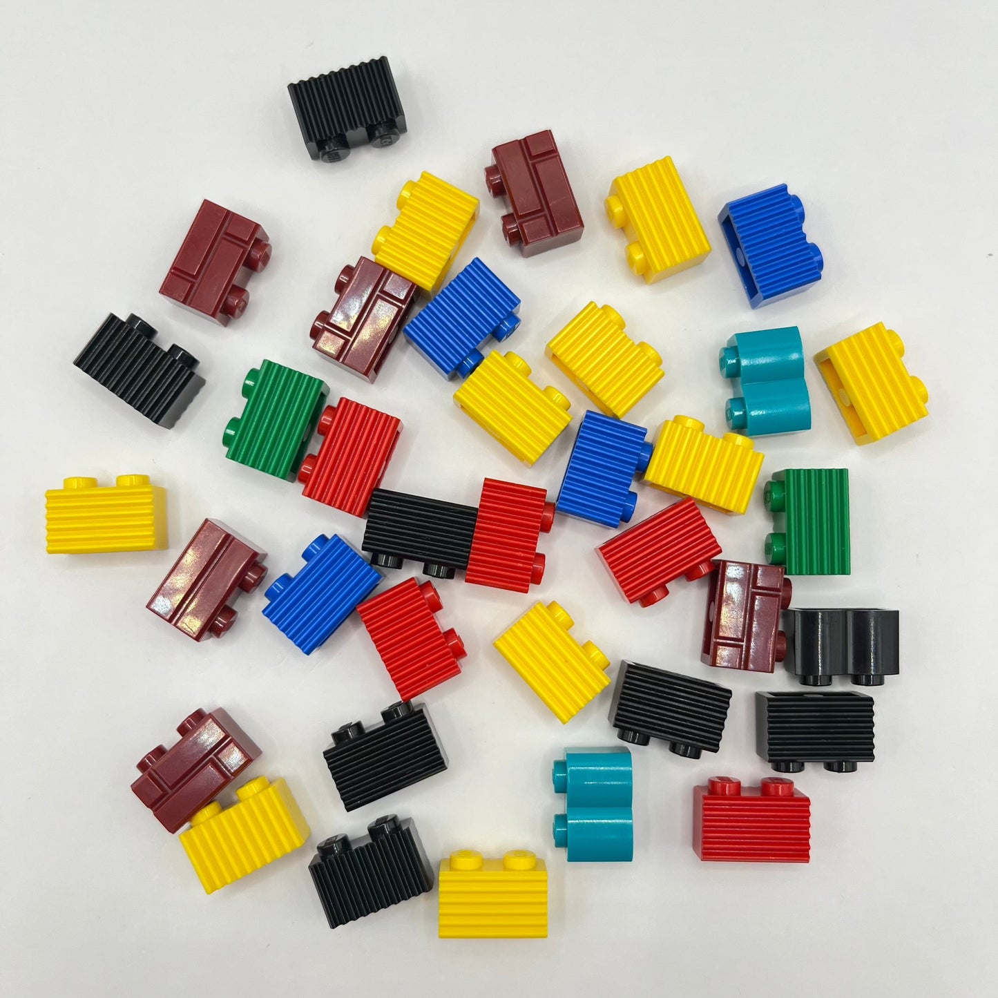 LEGO Textured Brick, Mixed Colours, 35 pieces