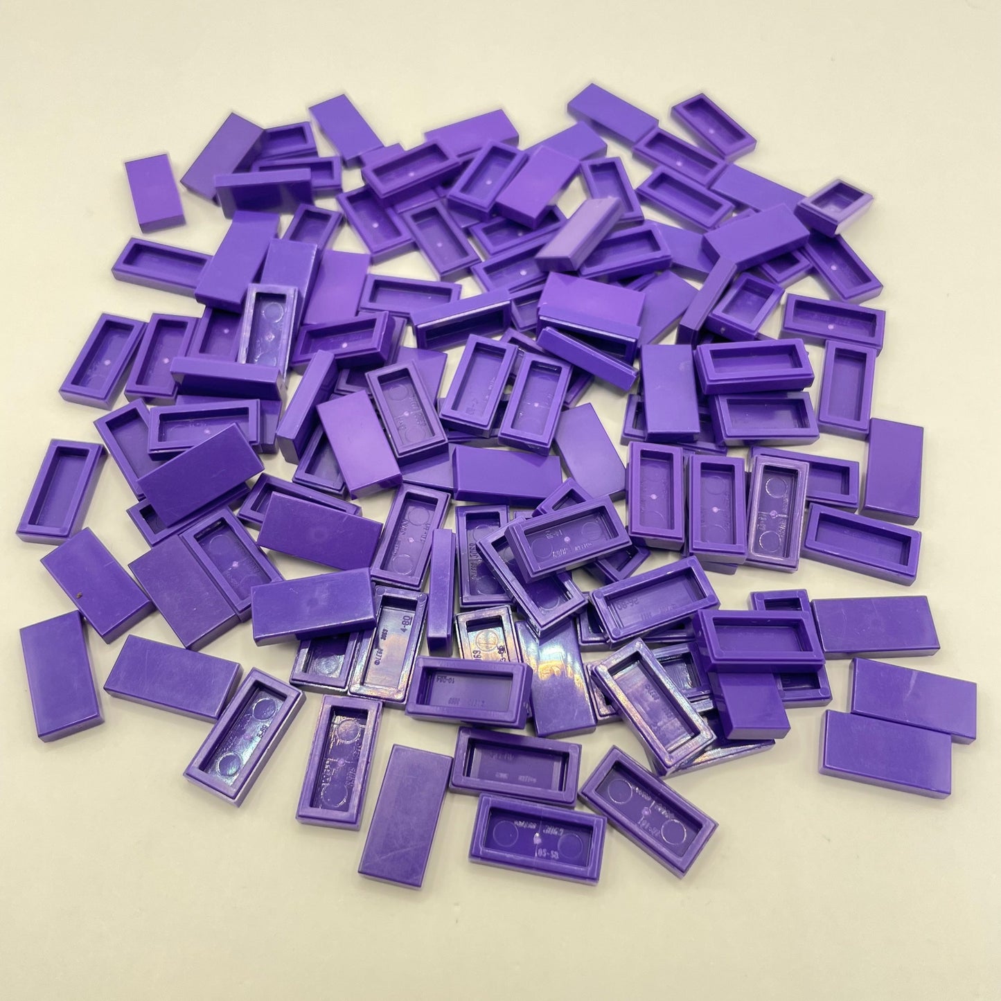 LEGO 1x2 Dark Purple, Tiles, Approx. 90g Greebling