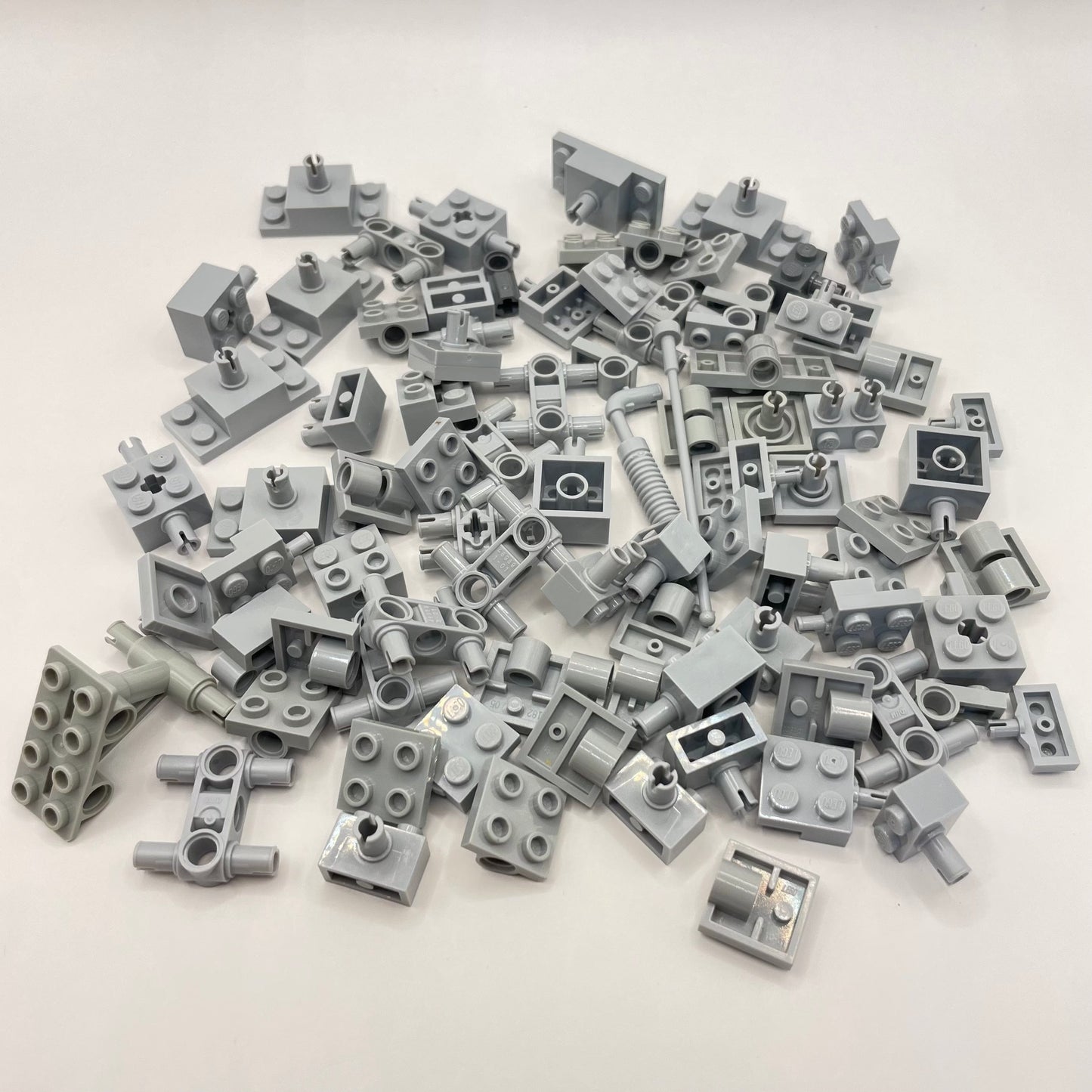 LEGO Vehicle Axles and Hubs, Light Bluish Grey, Approx. 95g