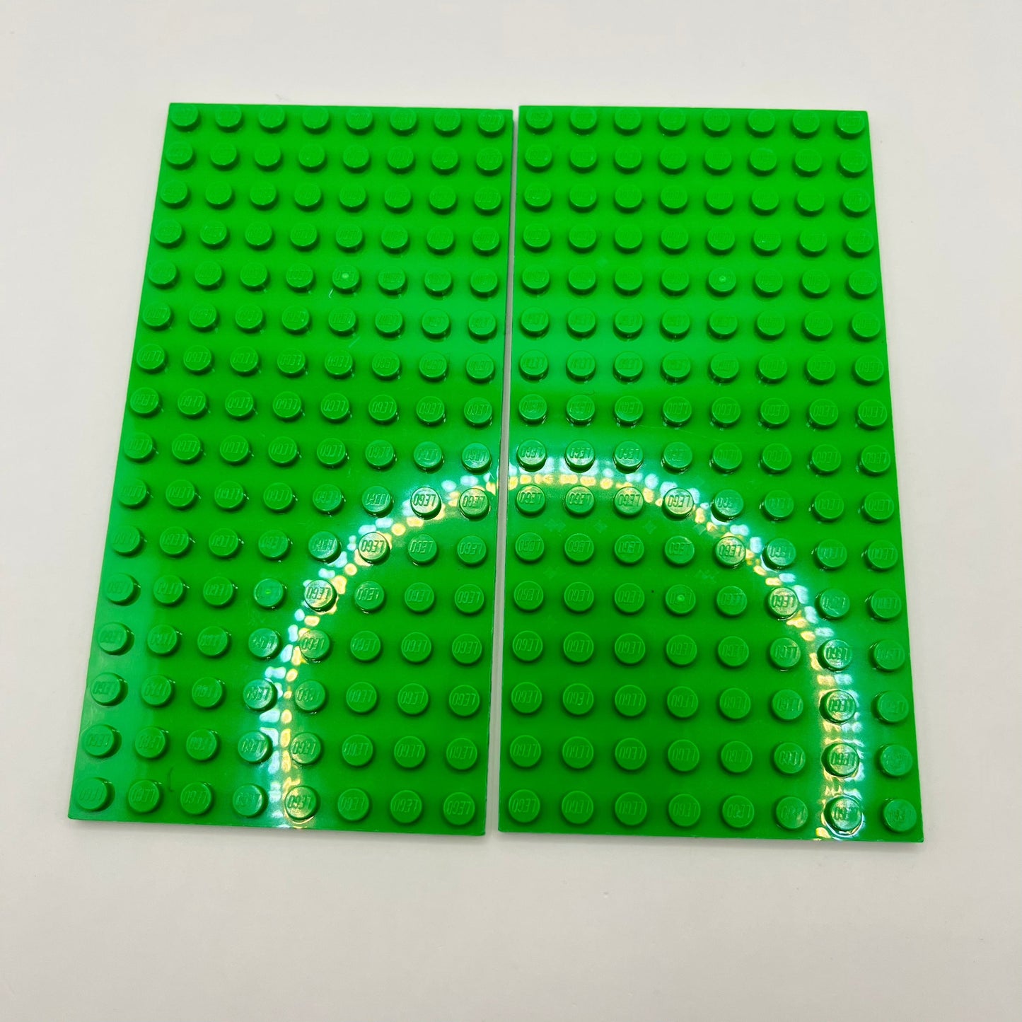 LEGO 8x16 Plates, Bright Green, 2 Pieces,