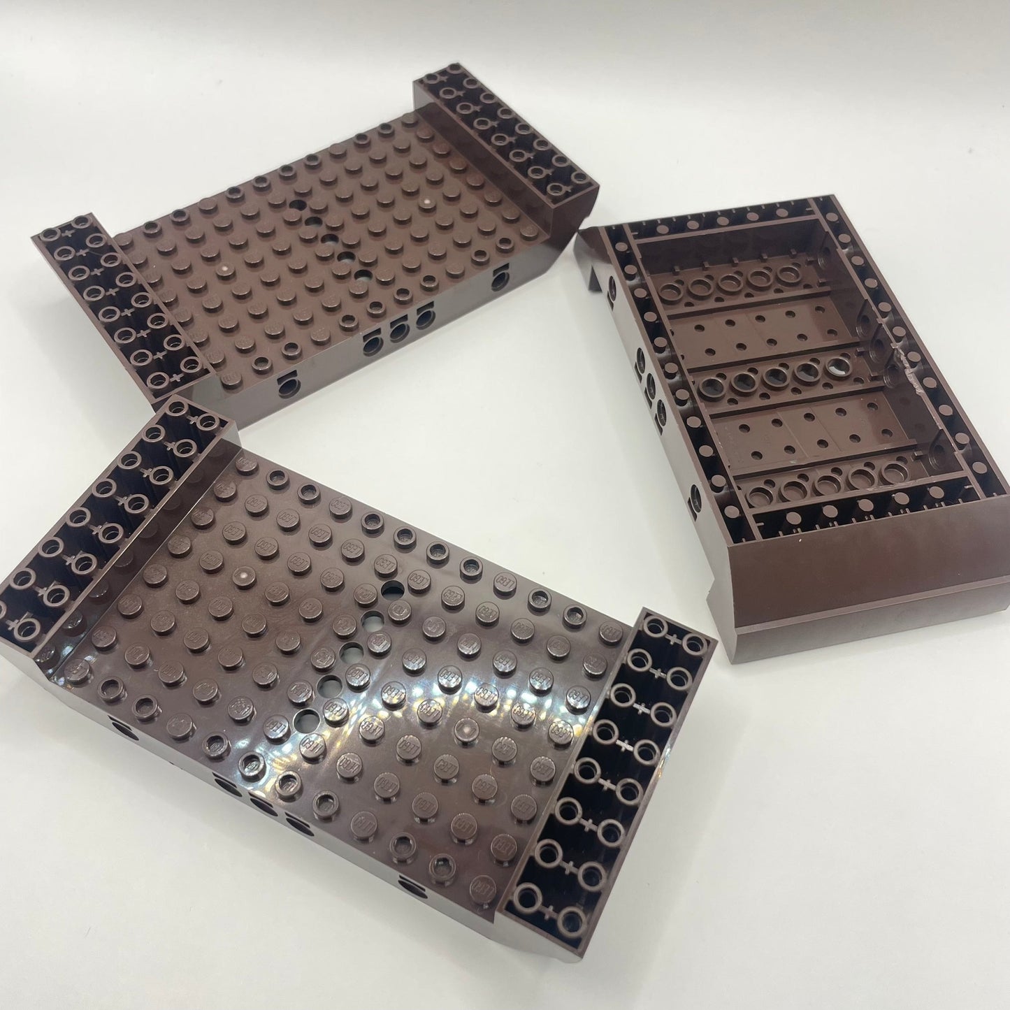 LEGO Boat Hull Large Middle Brick, Dark Brown, 3 Pieces