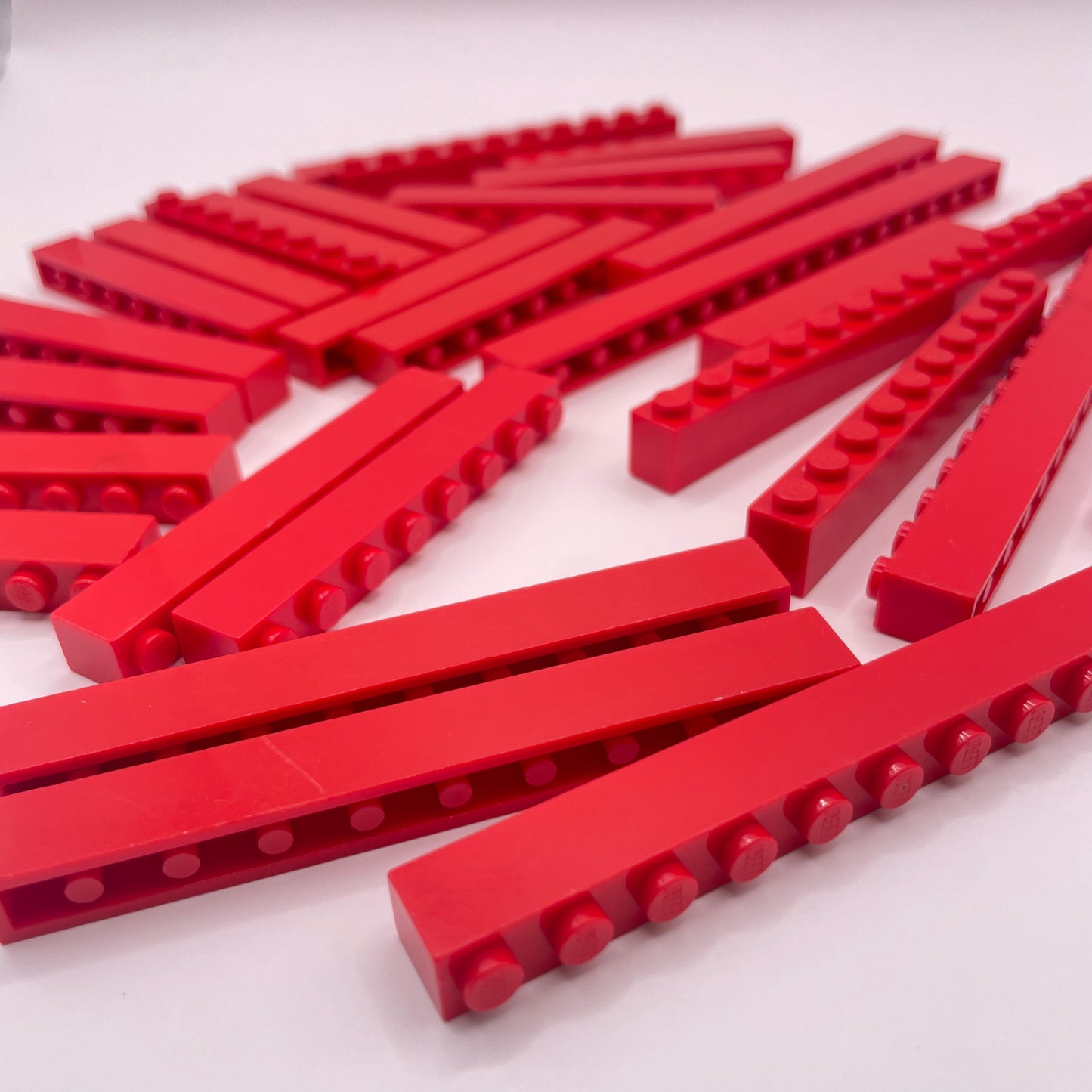 LEGO 1X, Long, Bricks, Red, Approx. 100g