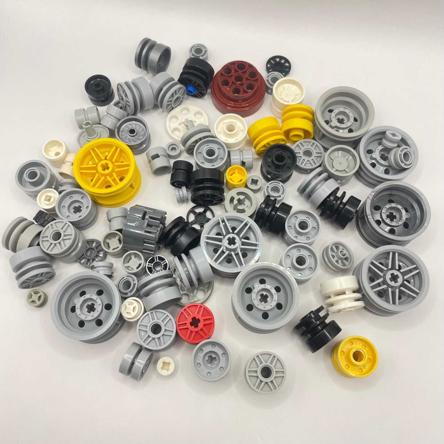 LEGO Wheels Hubs, Mixed Colours, Approx. 110g