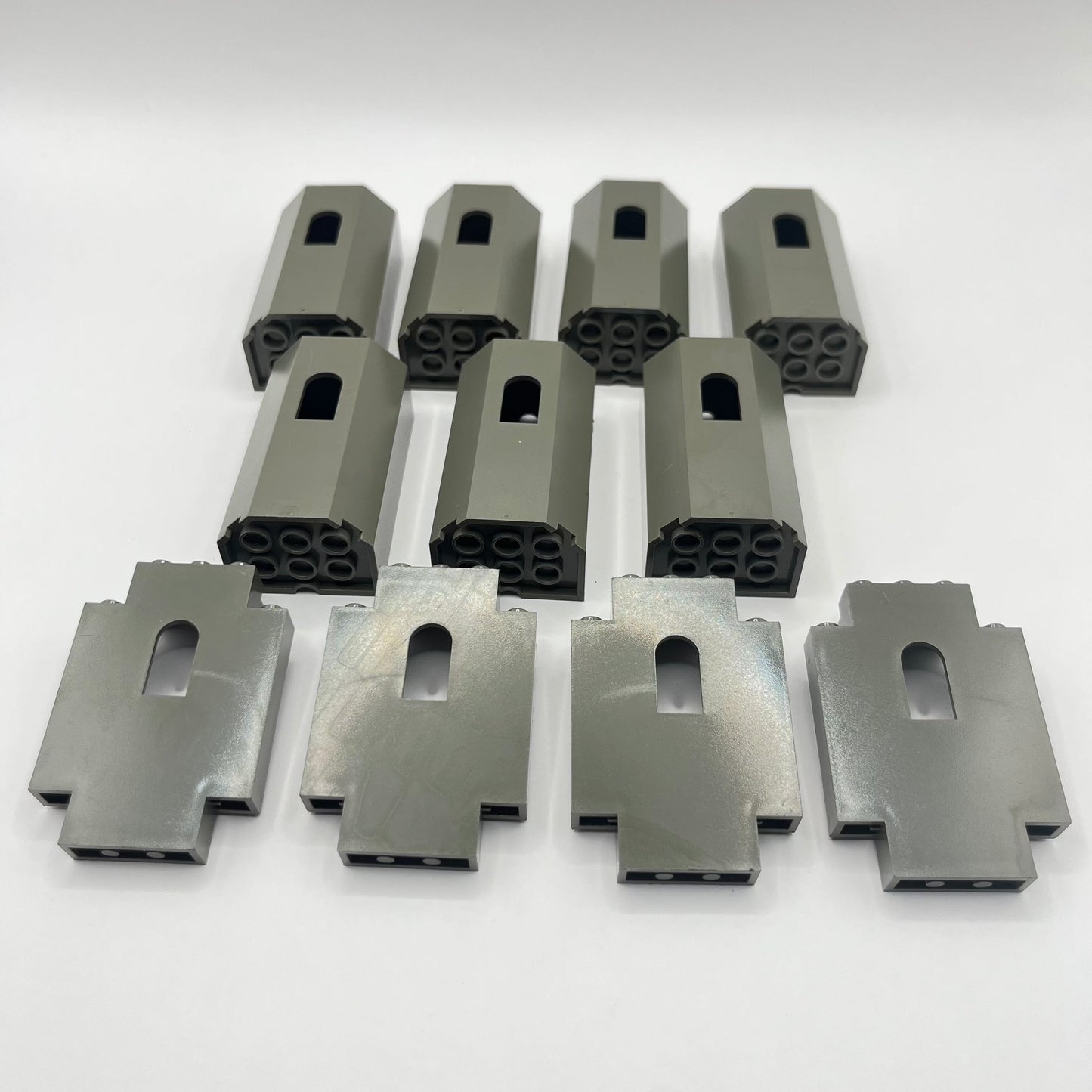 LEGO Old Dark Grey, Mixed Walls with Window, Building, 11 Pieces Castle