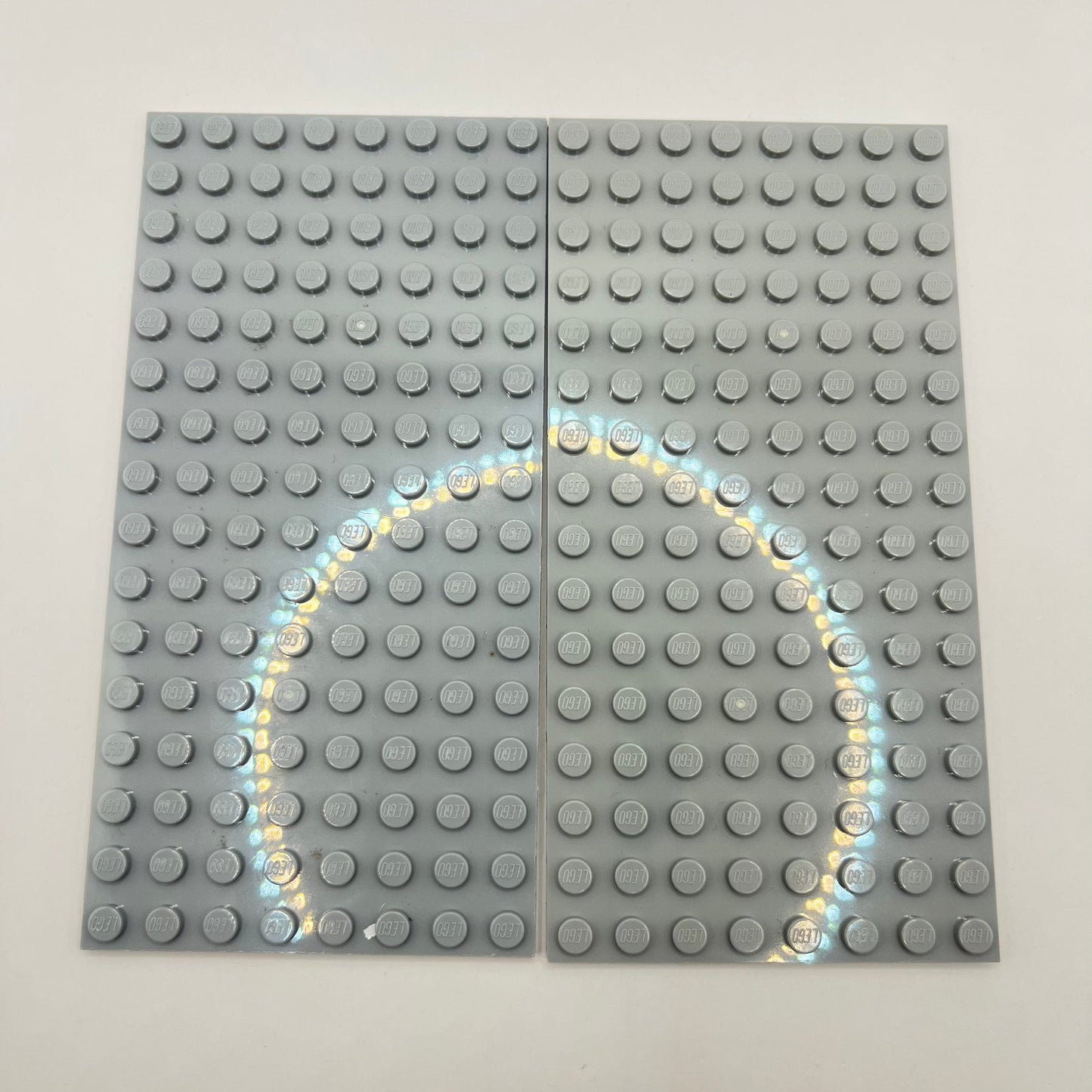 LEGO 8x16 Plates, Light Bluish Grey, 2 Pieces,