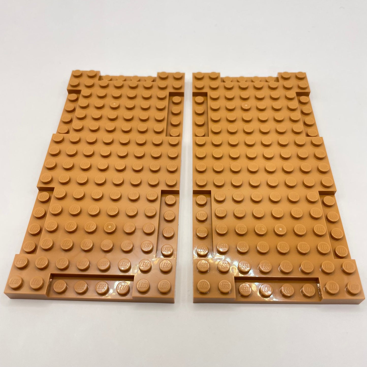 LEGO 8x16 Modified Plates, Medium Nougat, 2 Pieces,