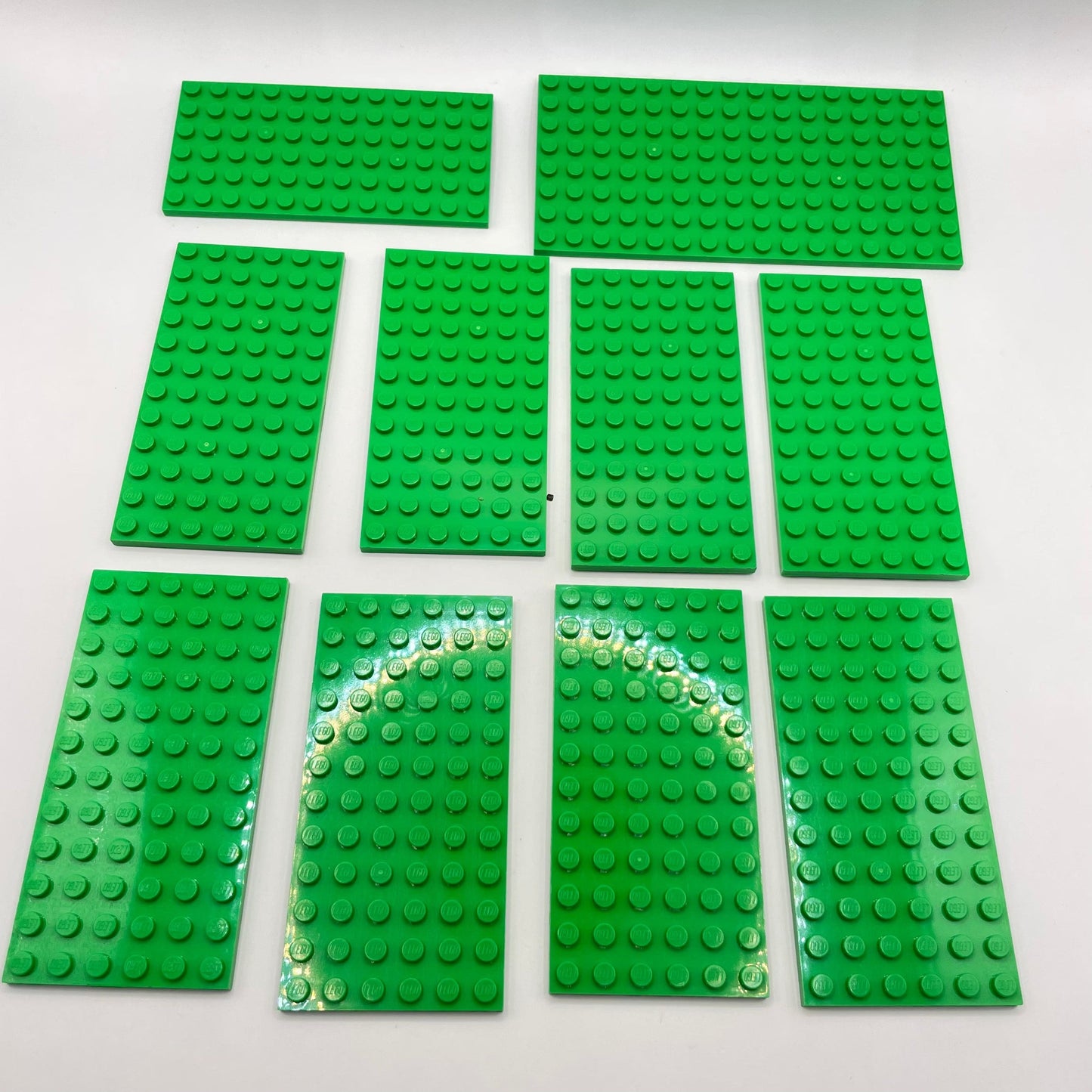 LEGO Plates, Bright Green, 10 Pieces