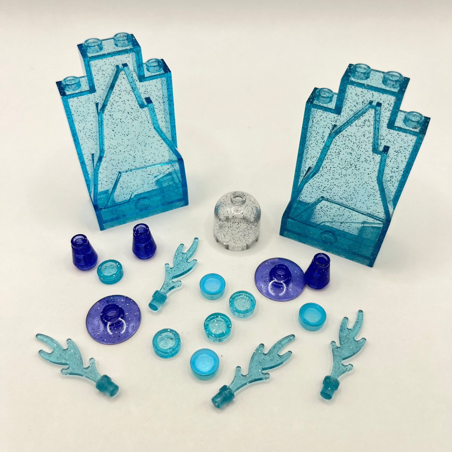 LEGO Transparent Blue Glitter, Mixed Pieces (19 Pieces)