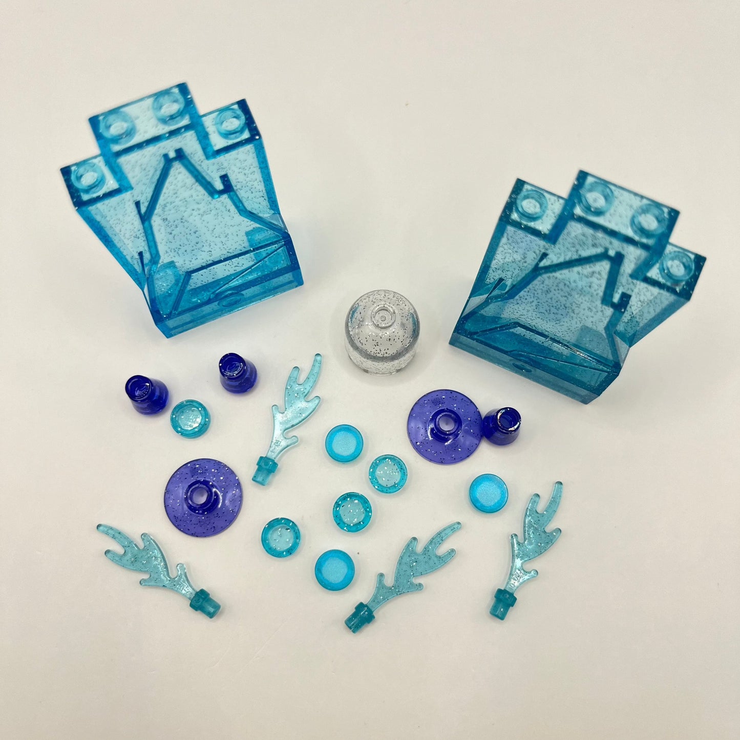 LEGO Transparent Blue Glitter, Mixed Pieces (19 Pieces)
