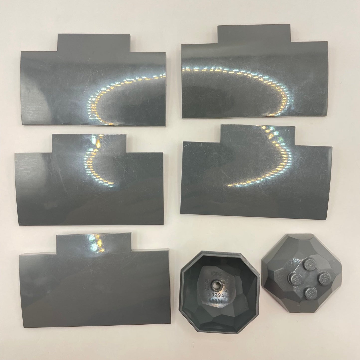 LEGO Road Ramps and Rock, Dark Bluish Grey, 7 Pieces