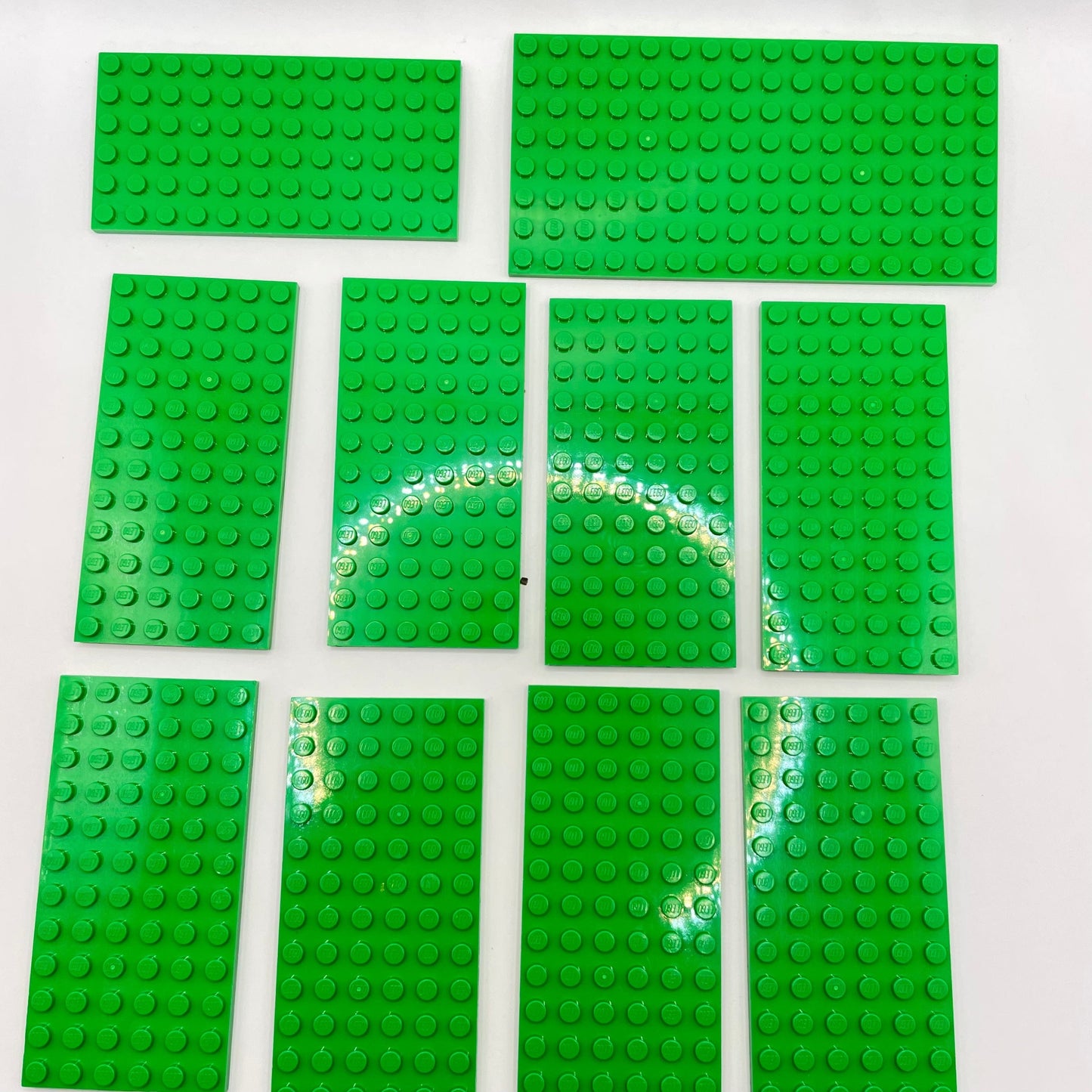LEGO Plates, Bright Green, 10 Pieces