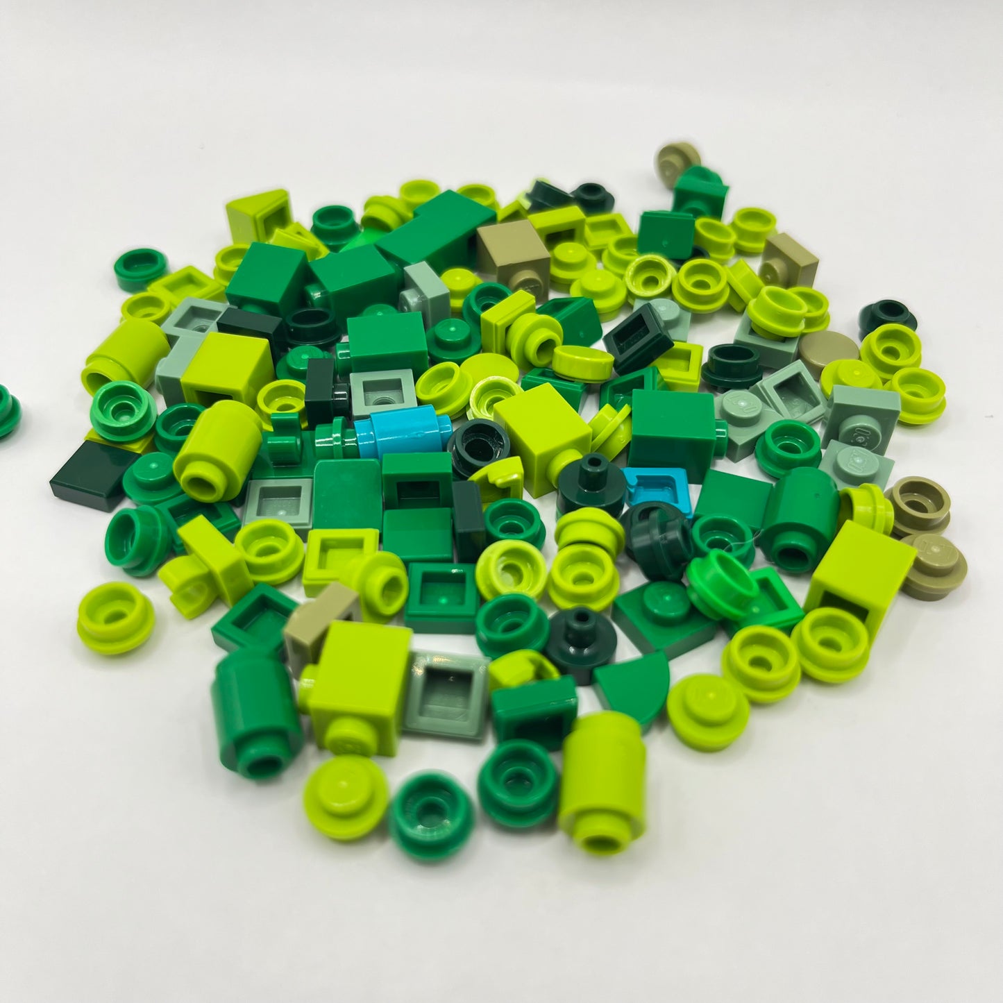 LEGO Greebling, 1x1, Mixed Green, Approx. 23g