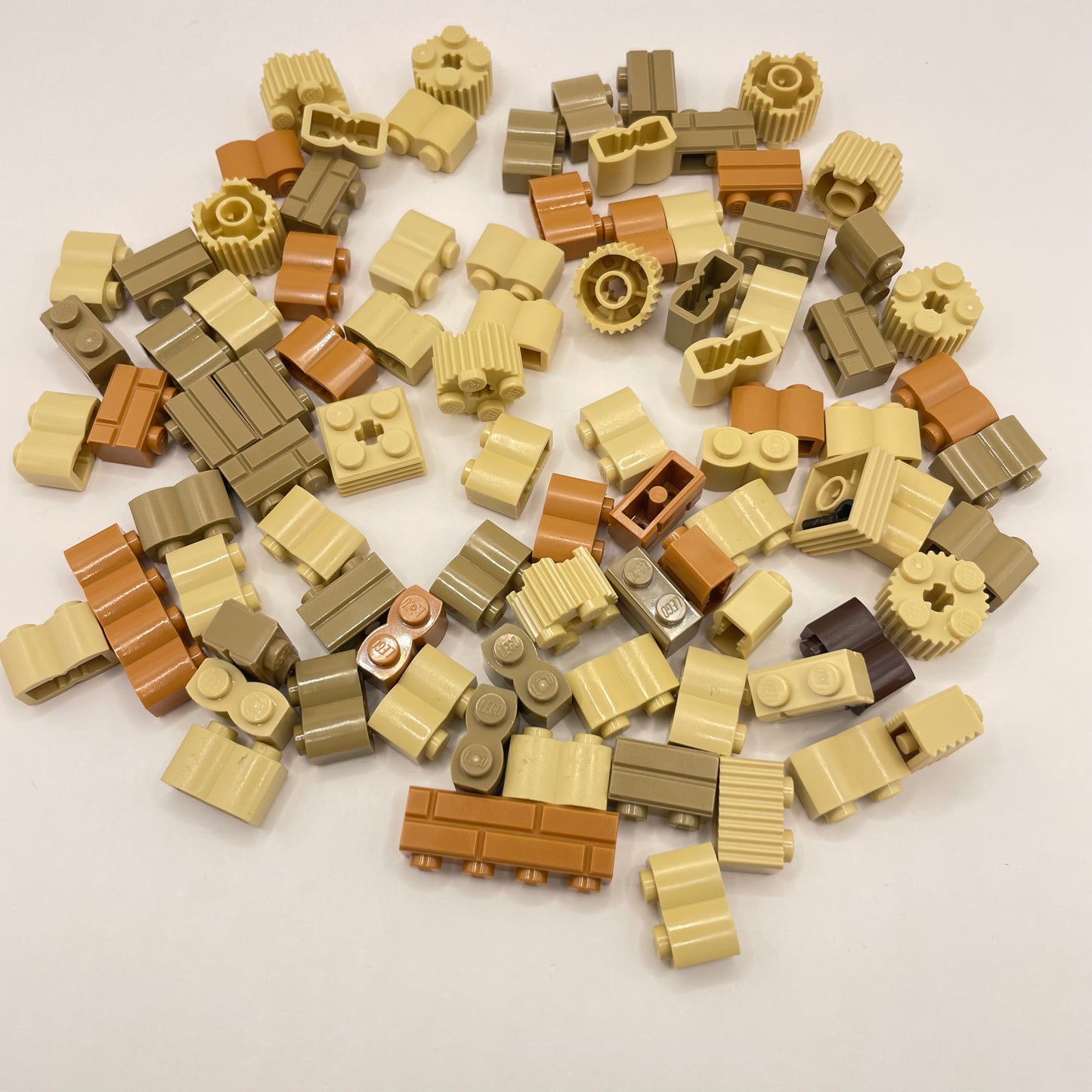 LEGO Textured Bricks, Earth Tones, Approx. 65g