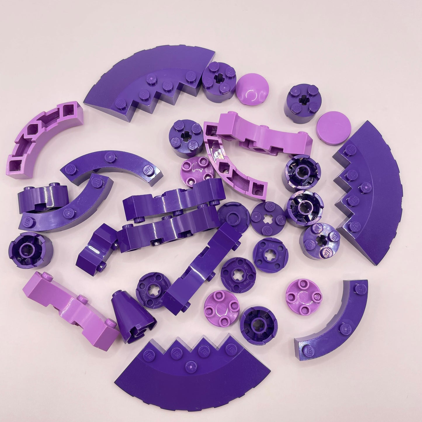LEGO Round Pieces, Mixed Purple, Approx. 45g