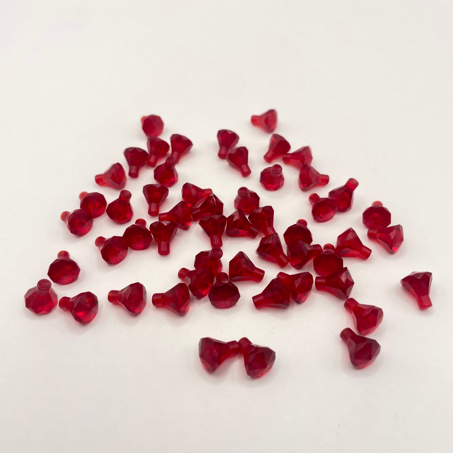 LEGO 50 Pieces Jewels Transparent Red