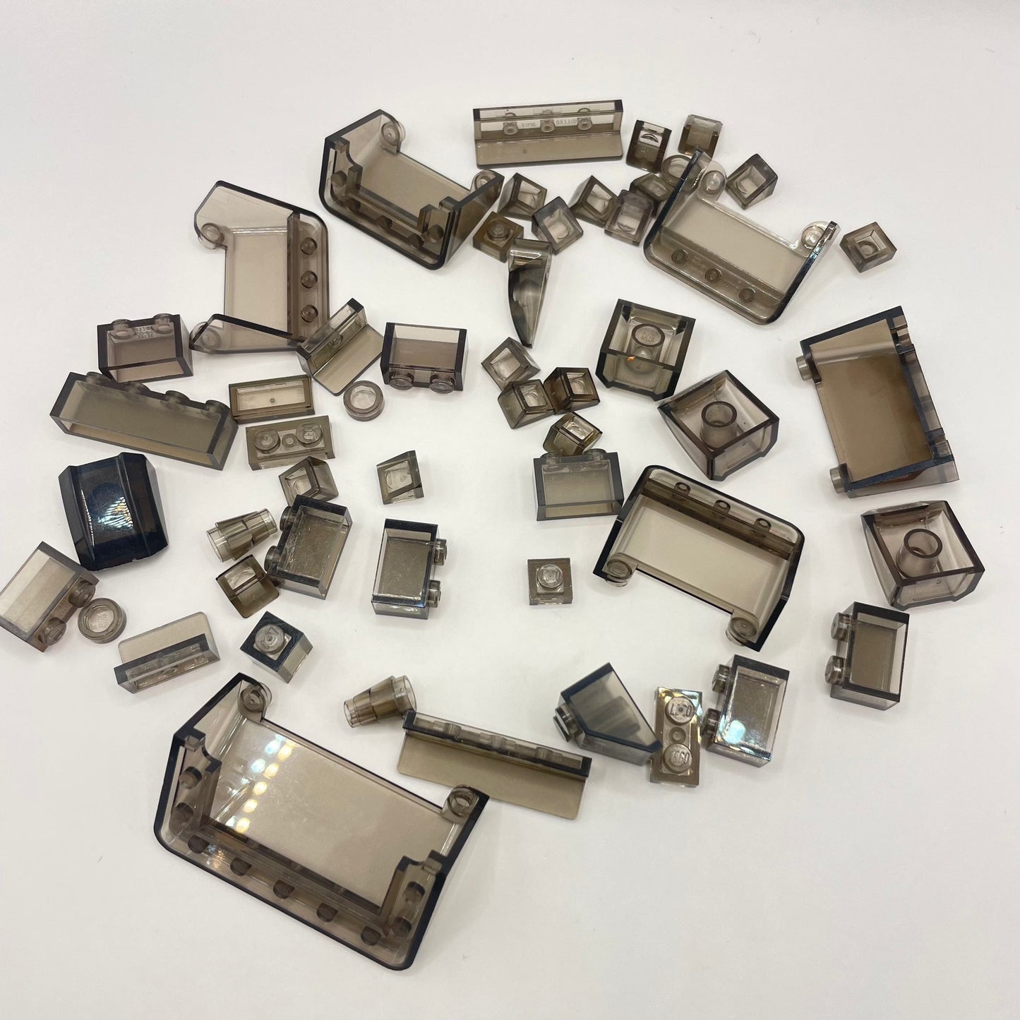 LEGO Transparent Brown, Mixed Pieces, (50 Pieces)