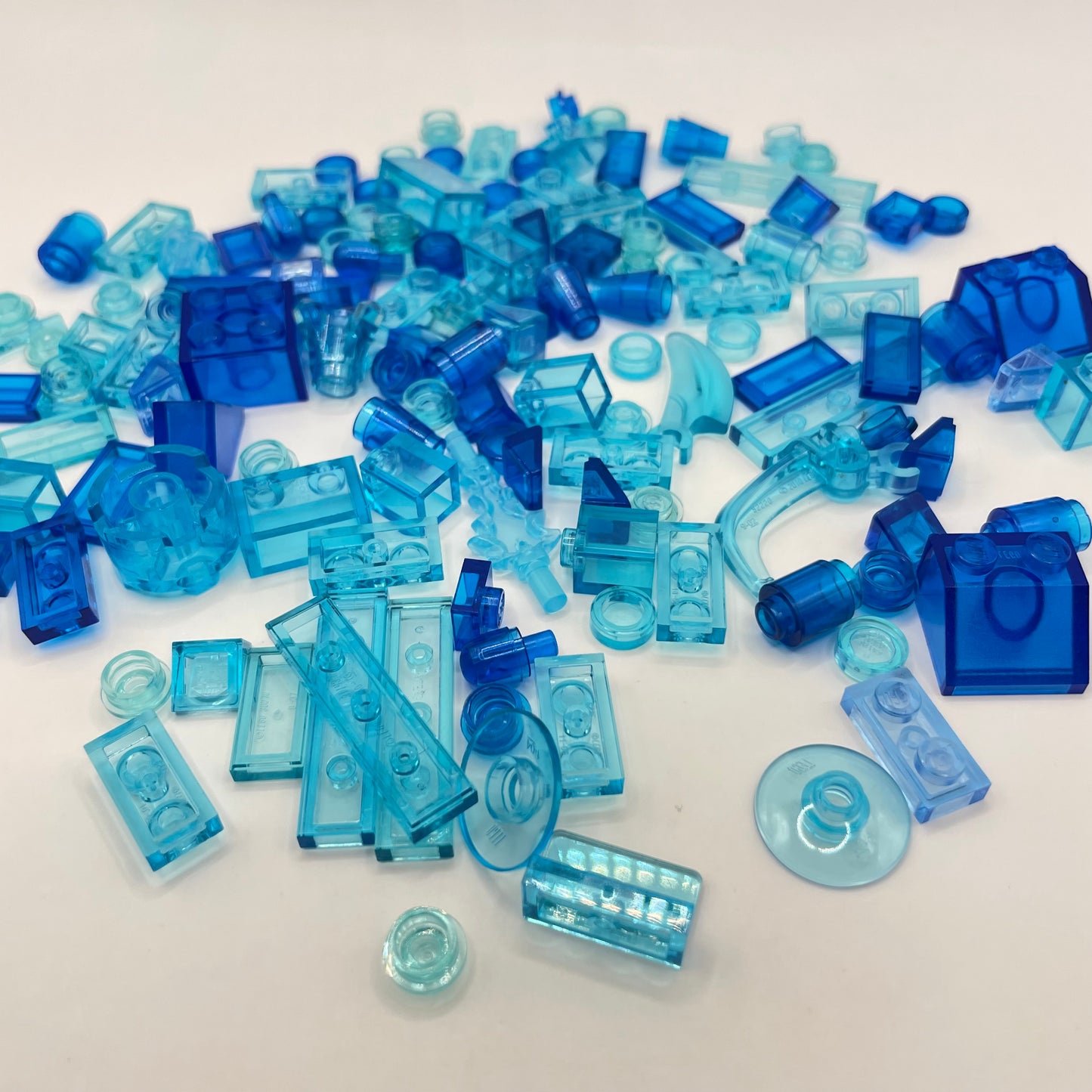 LEGO Mixed Trans-Blue, Mixed Pieces, Approx. 40g