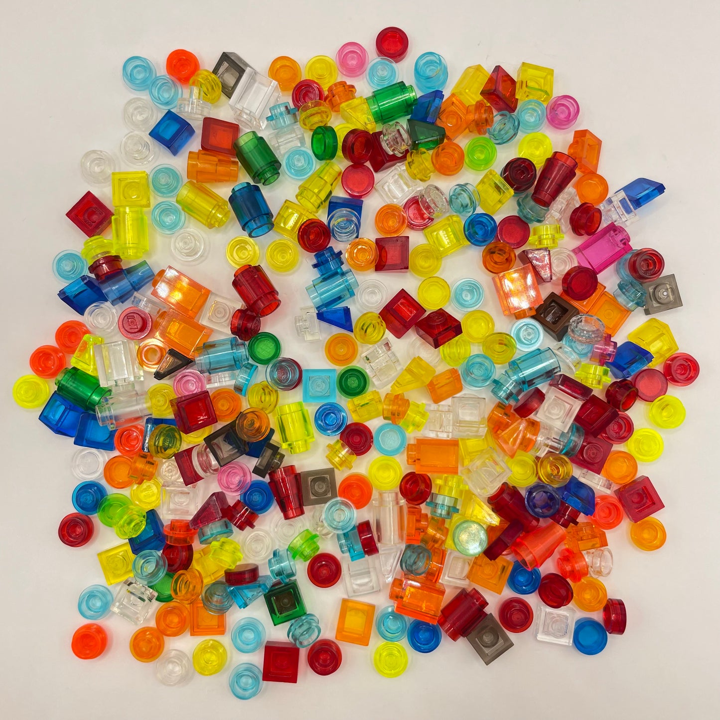 LEGO Greebling, 1x1, Transparent, Approx. 50g