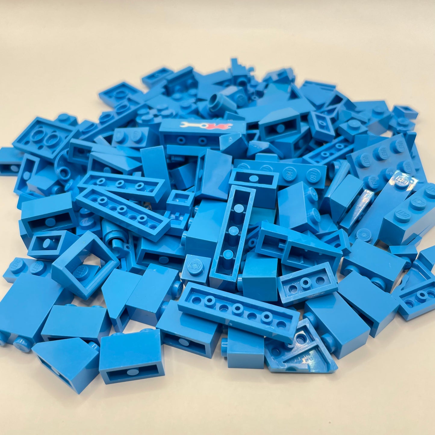 LEGO Mixed Pieces, Dark Azure, Approx. 100g
