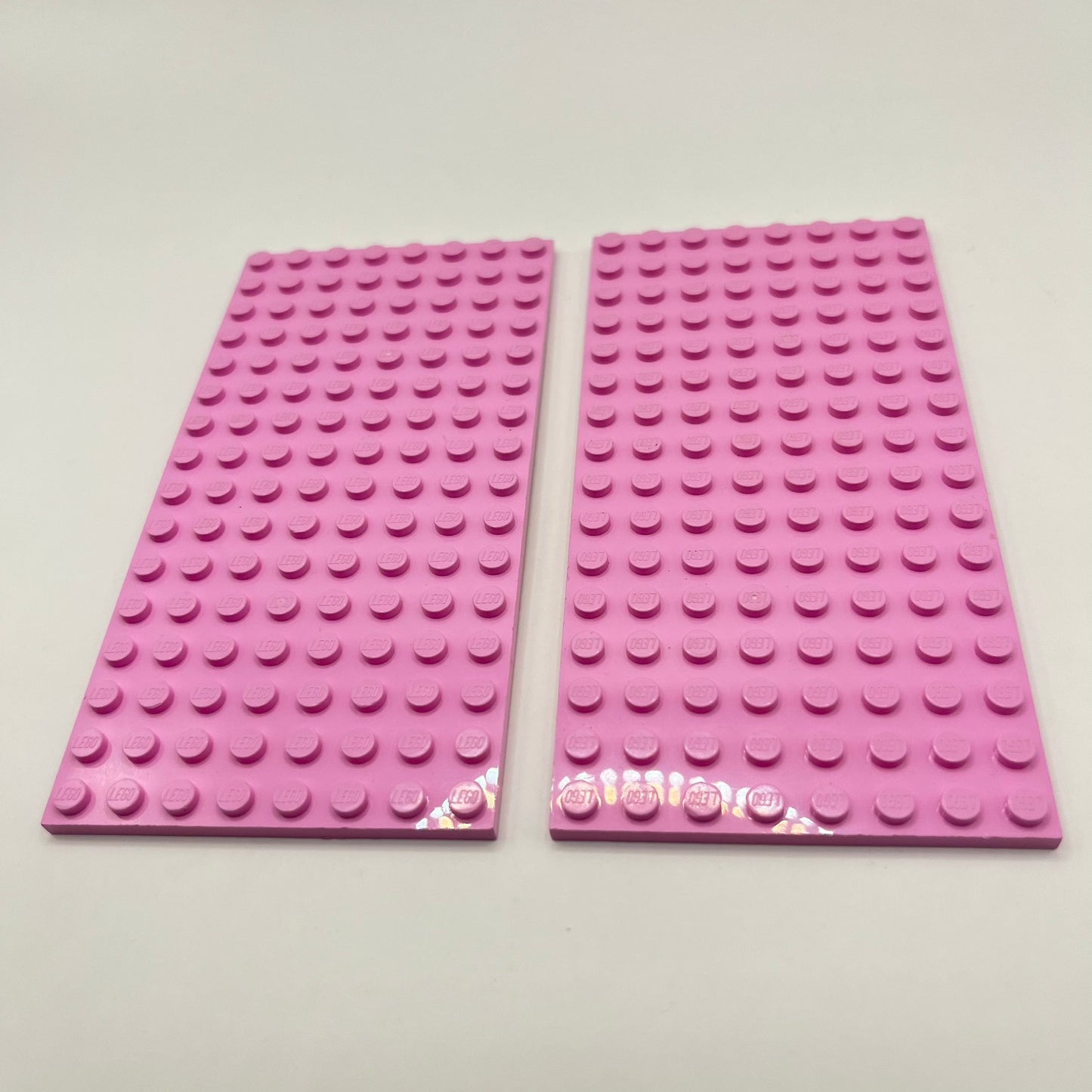 LEGO 8x16 Plates, Bright Pink, 2 Pieces,