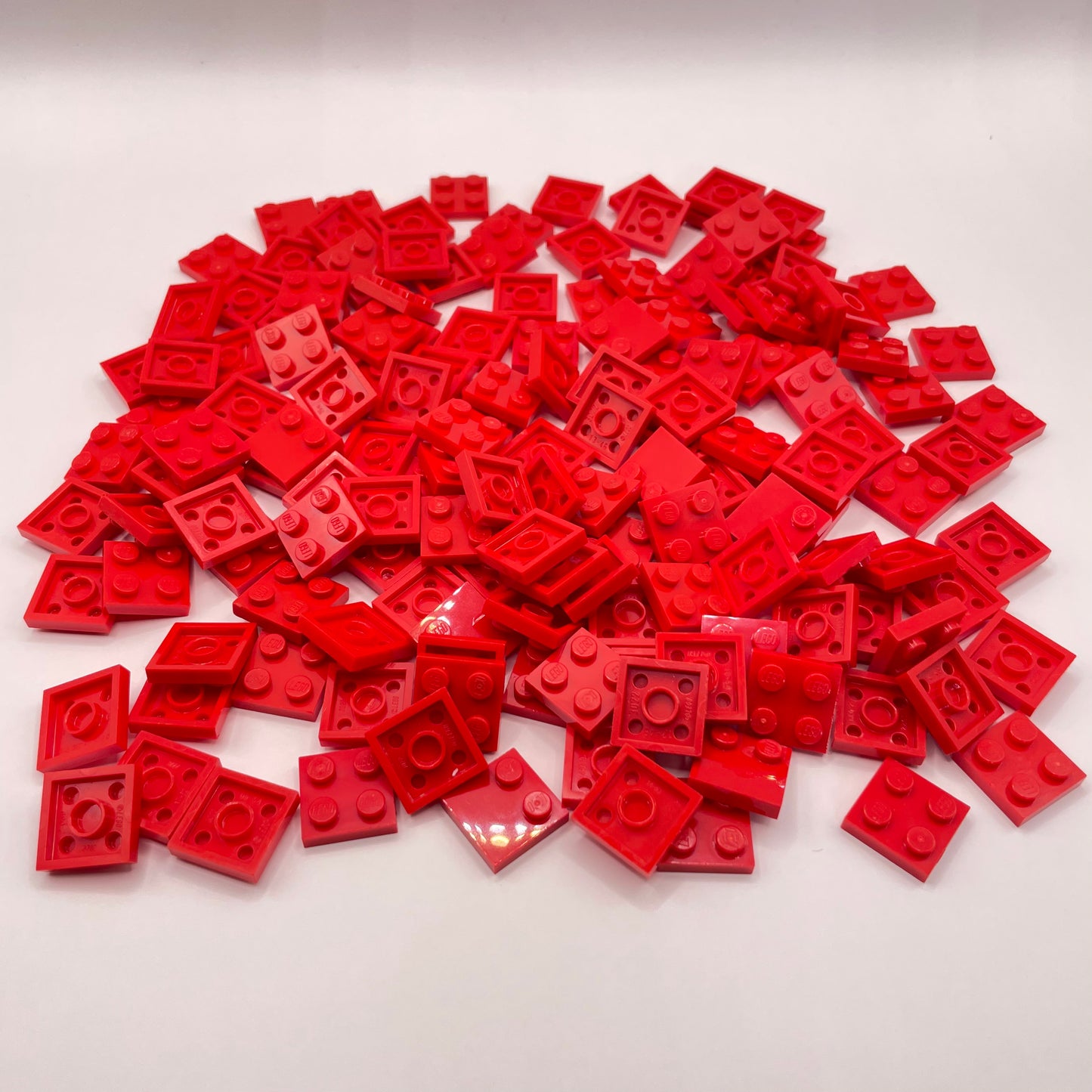 LEGO 2x2, Plates, Red, Approx. 85g