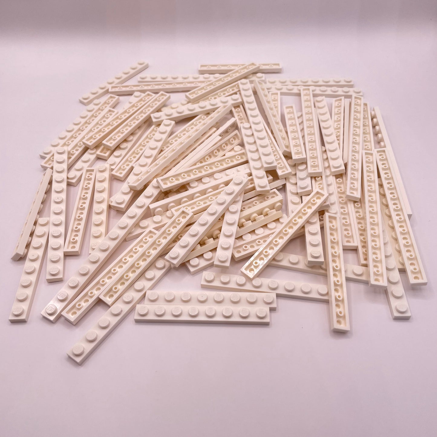 LEGO Plates, 1x Wide, Long, White, Approx. 120g