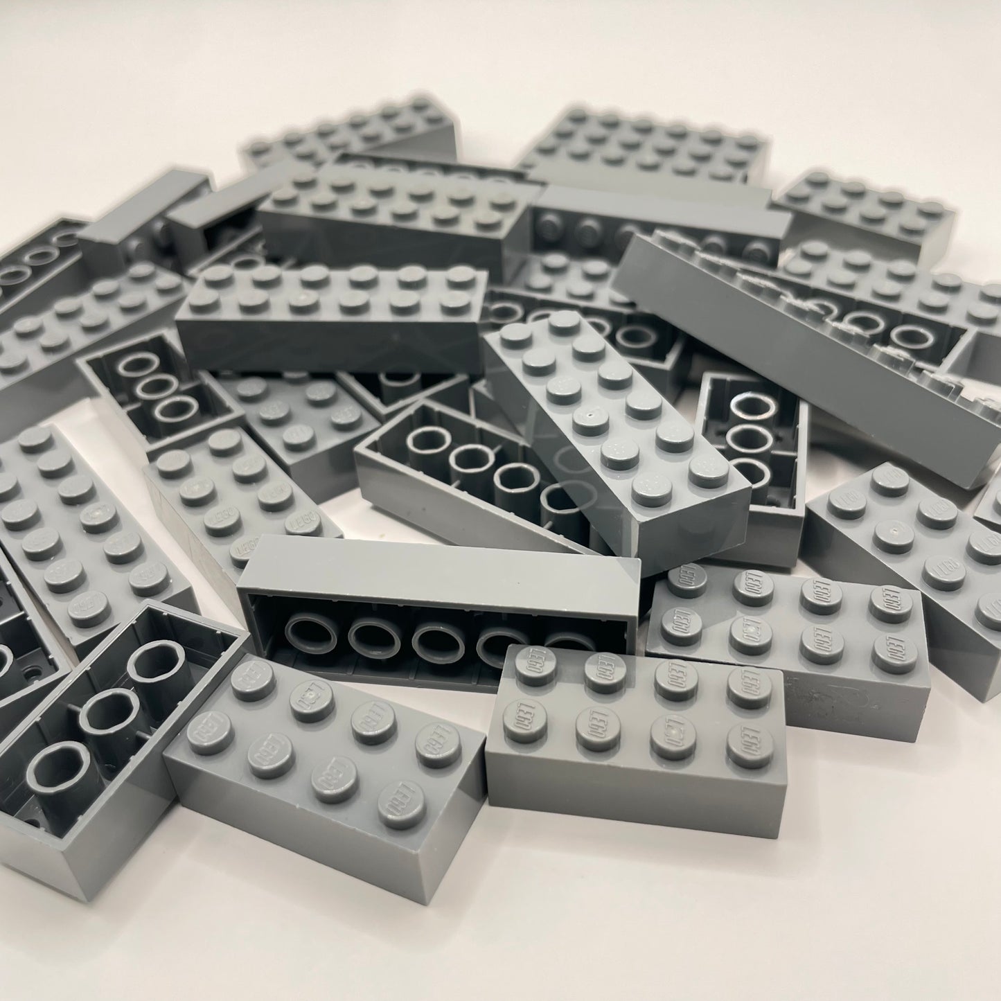 LEGO Bricks 2x Wide, Long, Dark Bluish Grey, Approx. 100g