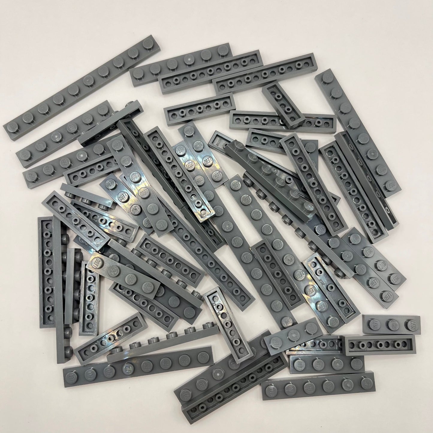 LEGO Dark Bluish Grey, 1x Plates, Approx. 50g