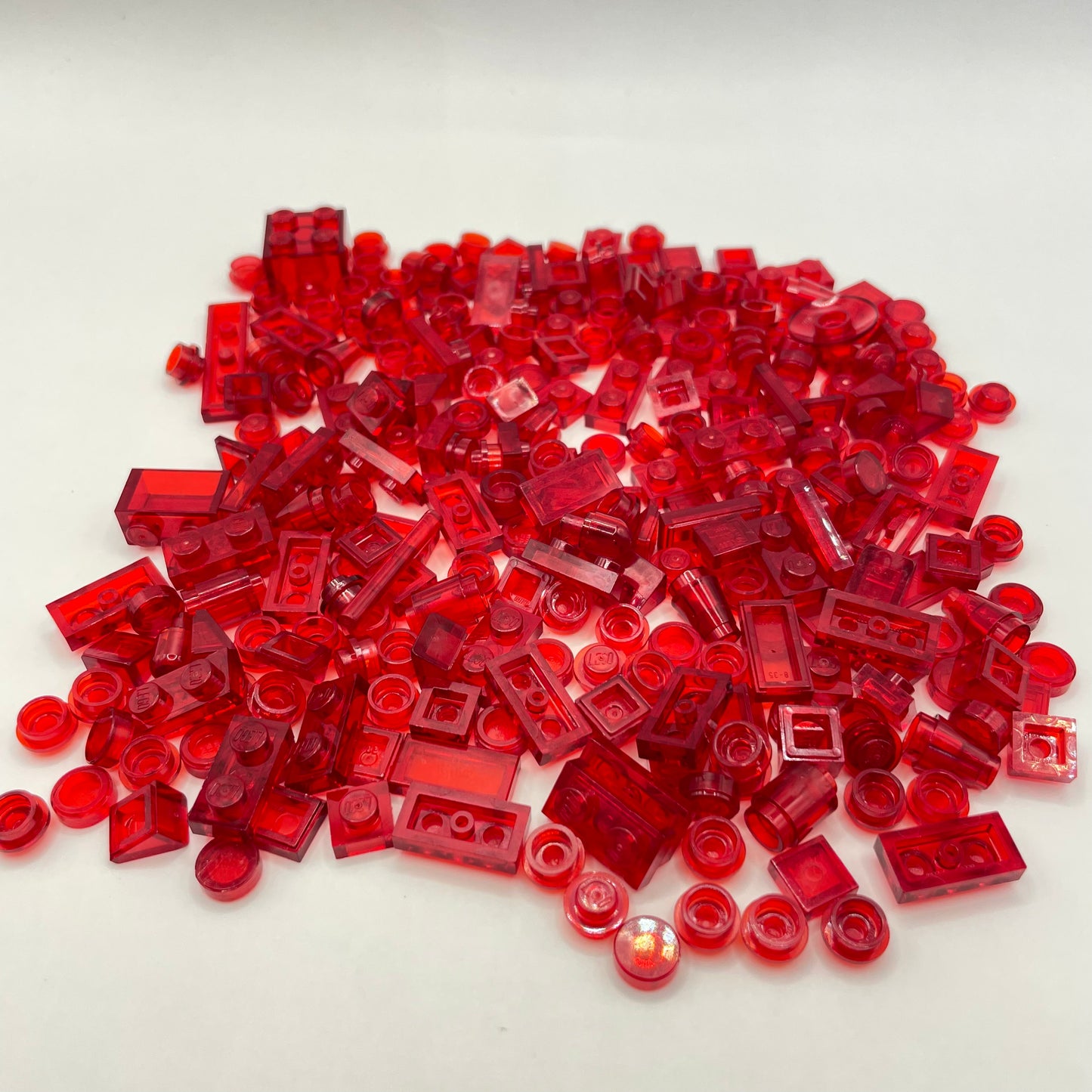 LEGO Transparent Red, Mixed Pieces, Approx. 40g