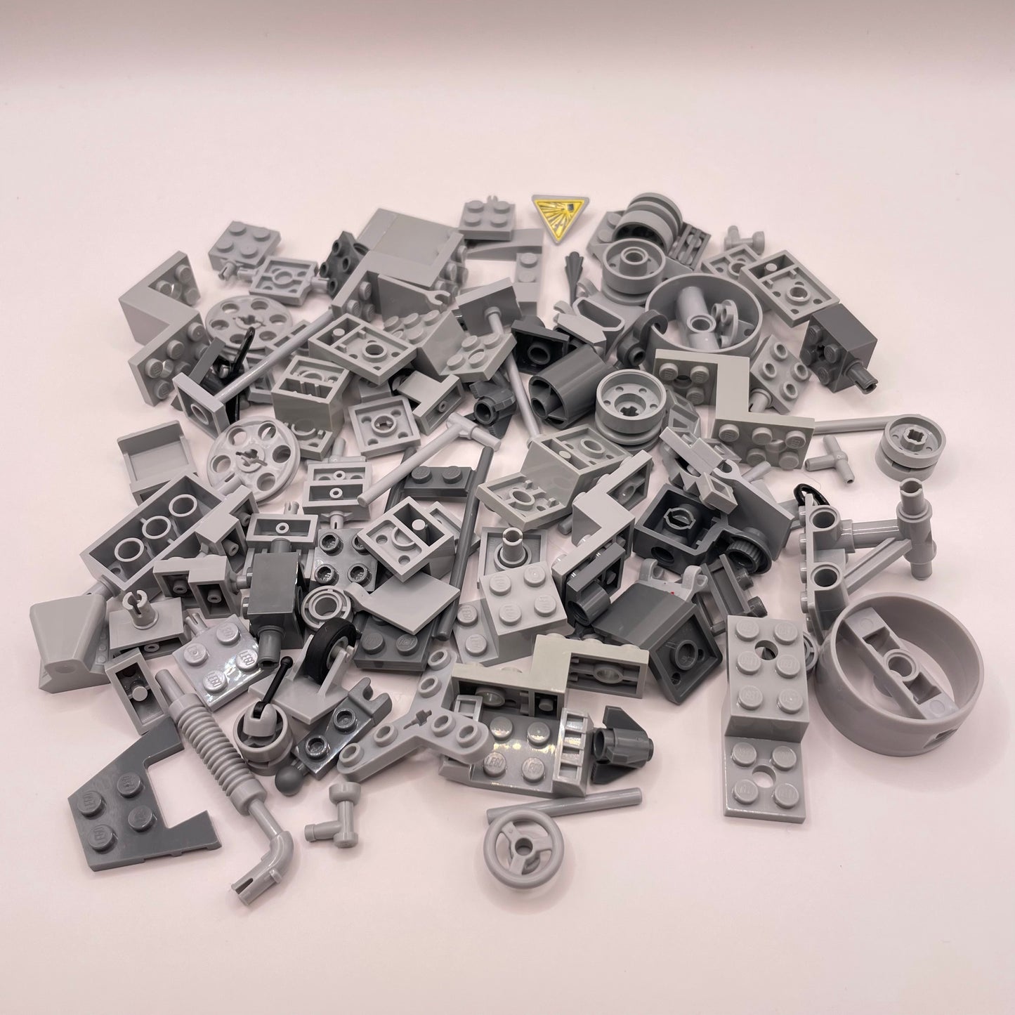 LEGO Vehicle Pieces, Mixed Bluish Grey, Approx. 110g